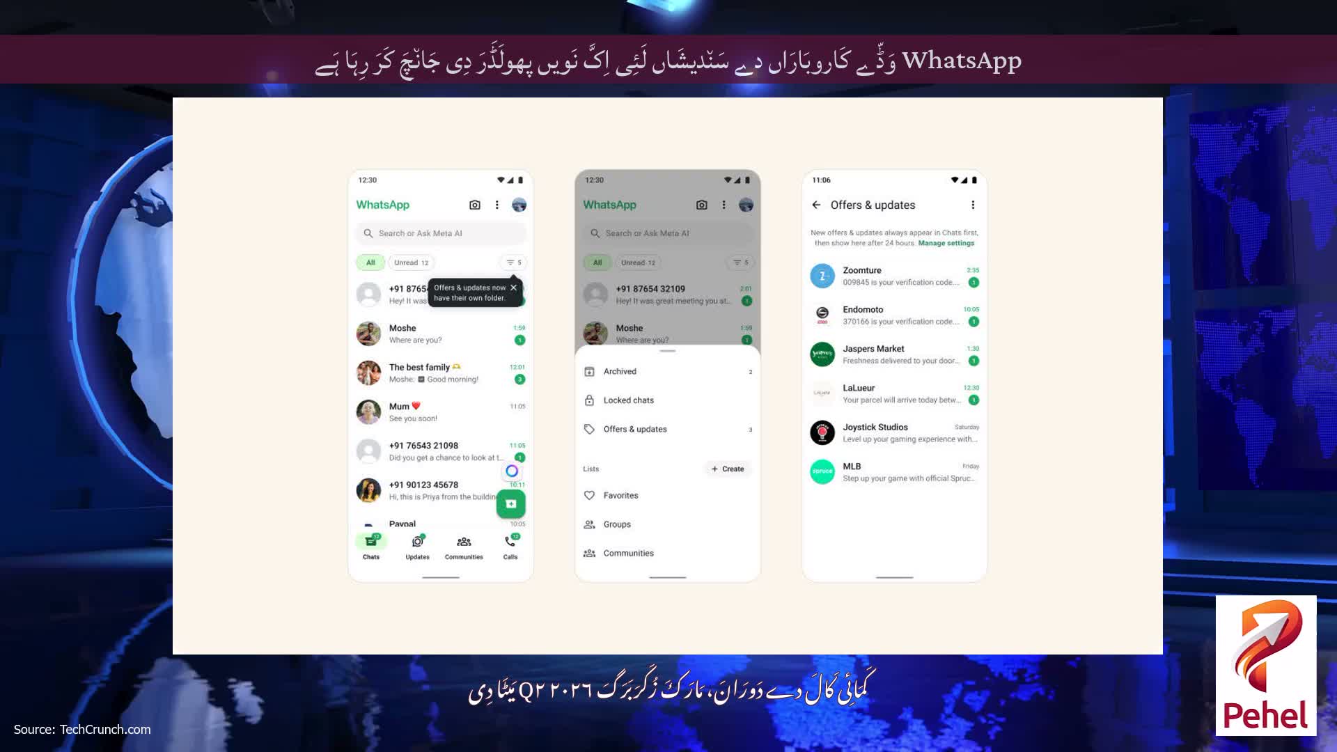 WhatsApp وَڈّے کَاروبَارَاں دے سَن٘دیشَاں لَئِی اِکَّ نَویں پھولَڈَرَ دِی جَان٘چَ کَرَ رِہَا ہَے