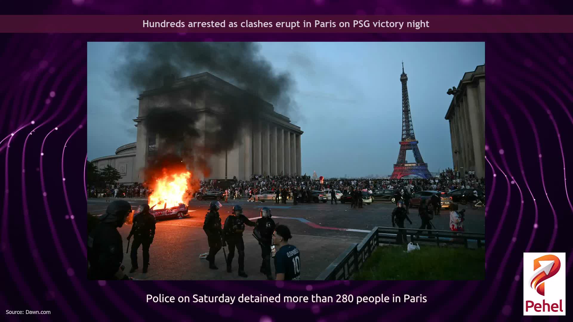 Hundreds arrested as clashes erupt in Paris on PSG victory night