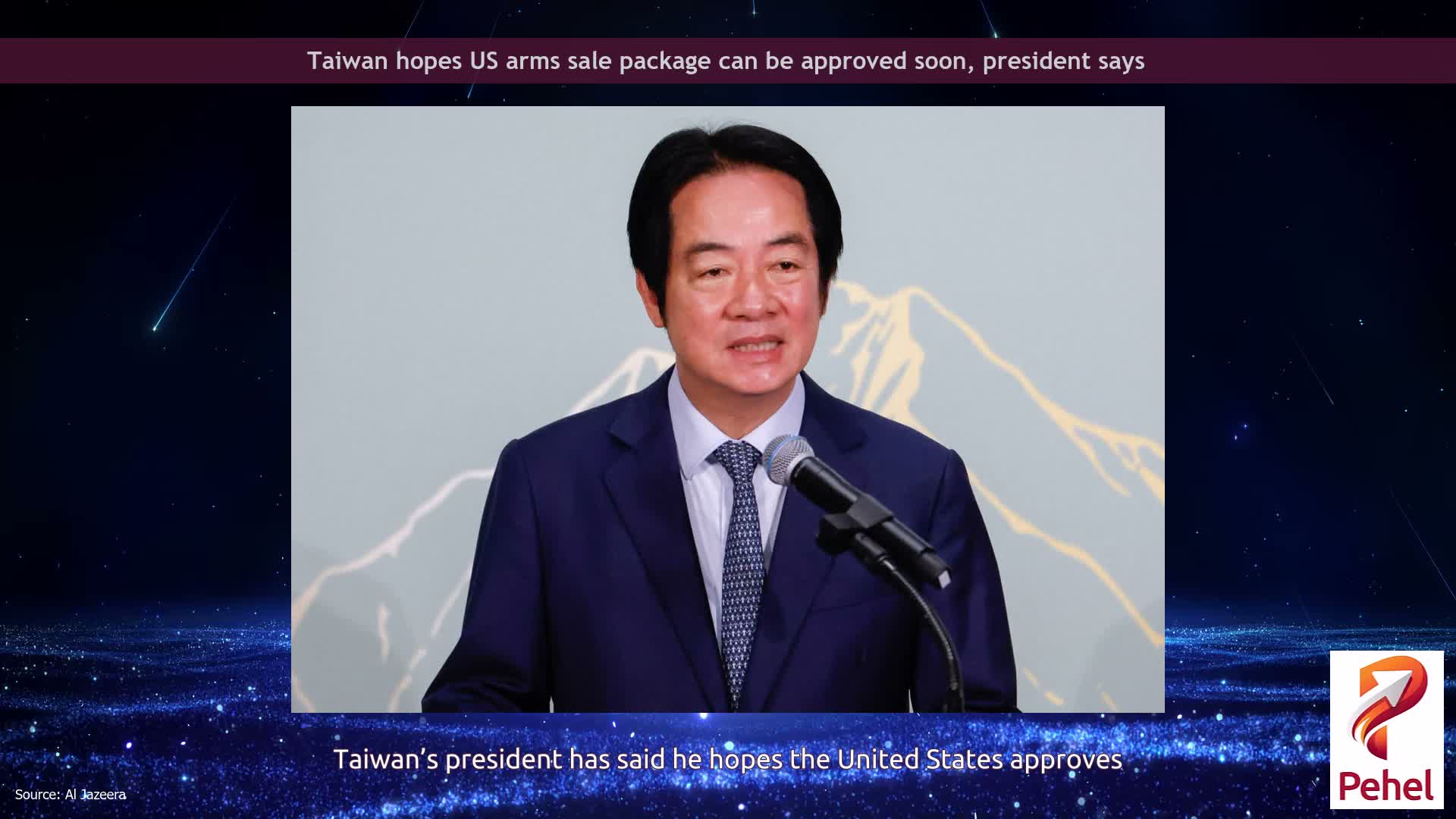 Taiwan hopes US arms sale package can be approved soon, president says