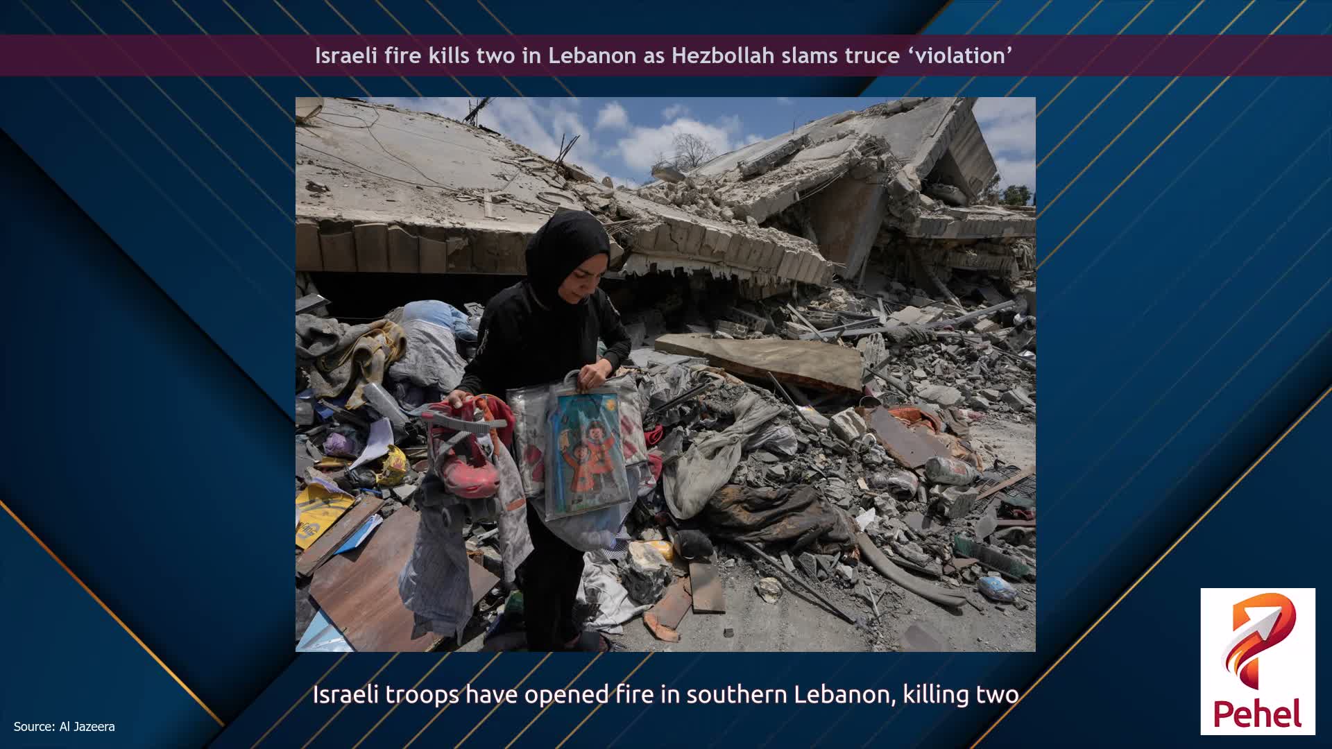 Israeli fire kills two in Lebanon as Hezbollah slams truce ‘violation’