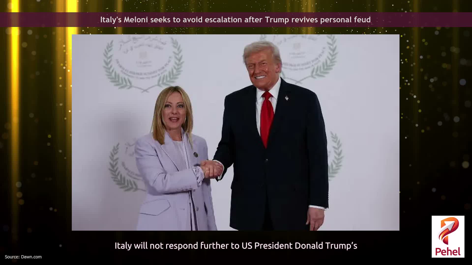 Italy's Meloni seeks to avoid escalation after Trump revives personal feud