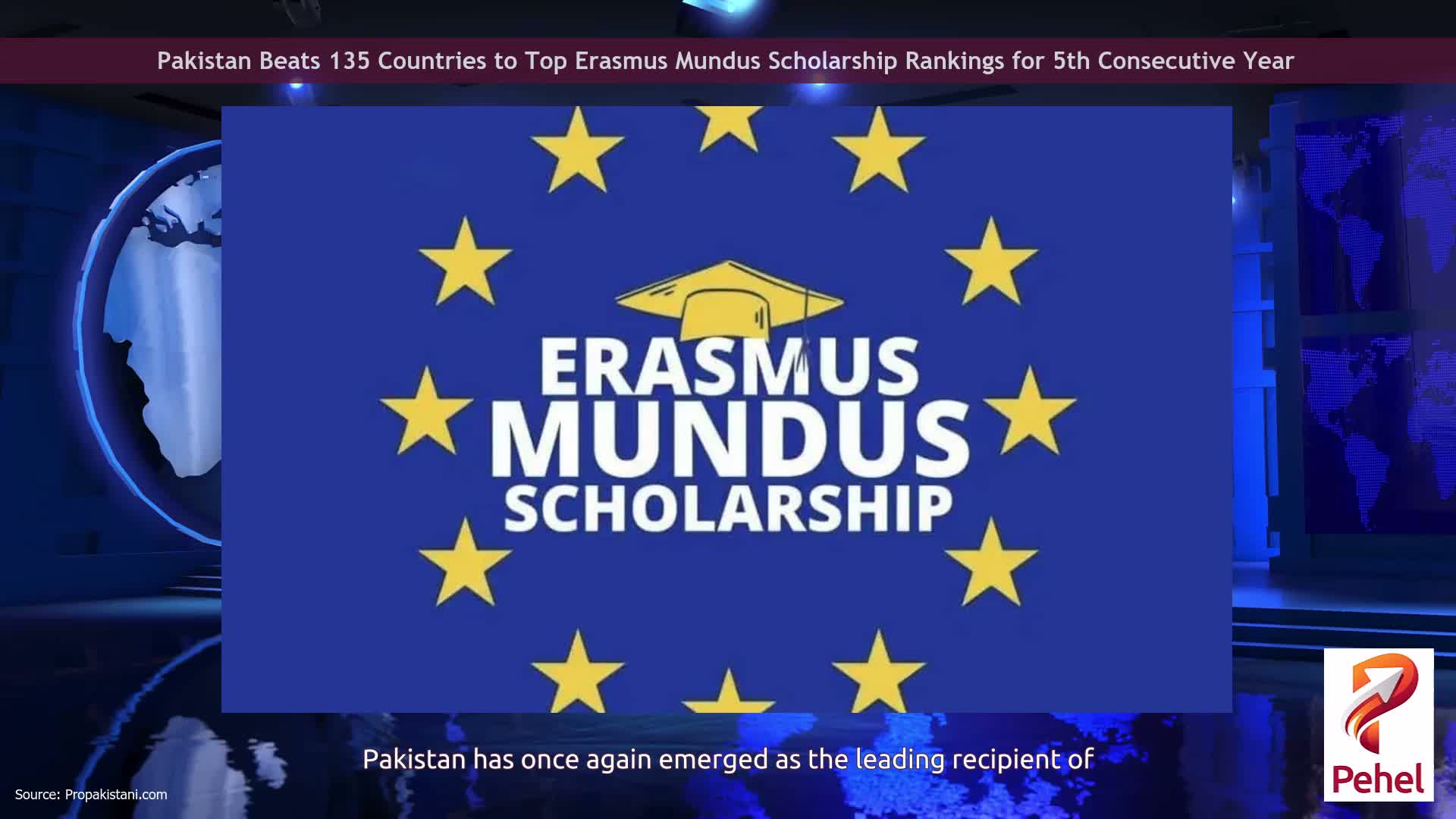 Pakistan Beats 135 Countries to Top Erasmus Mundus Scholarship Rankings for 5th Consecutive Year