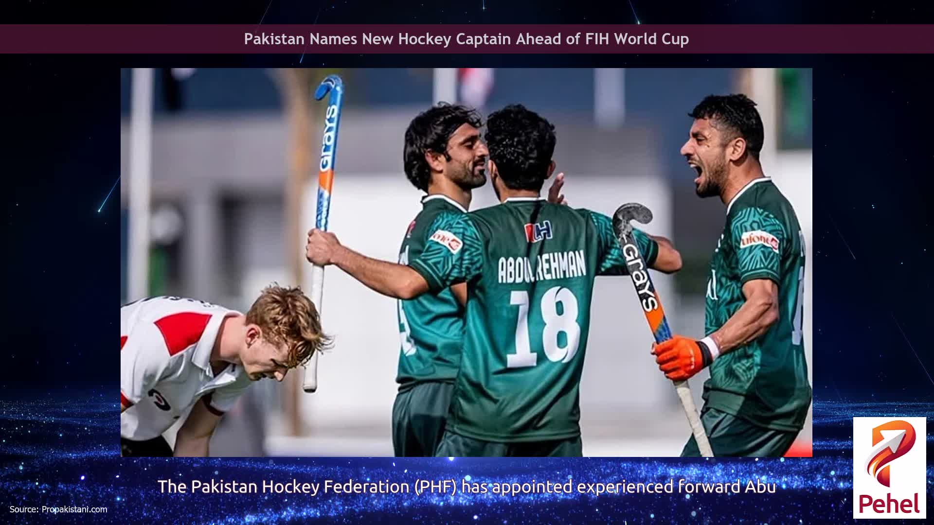 Pakistan Names New Hockey Captain Ahead of FIH World Cup