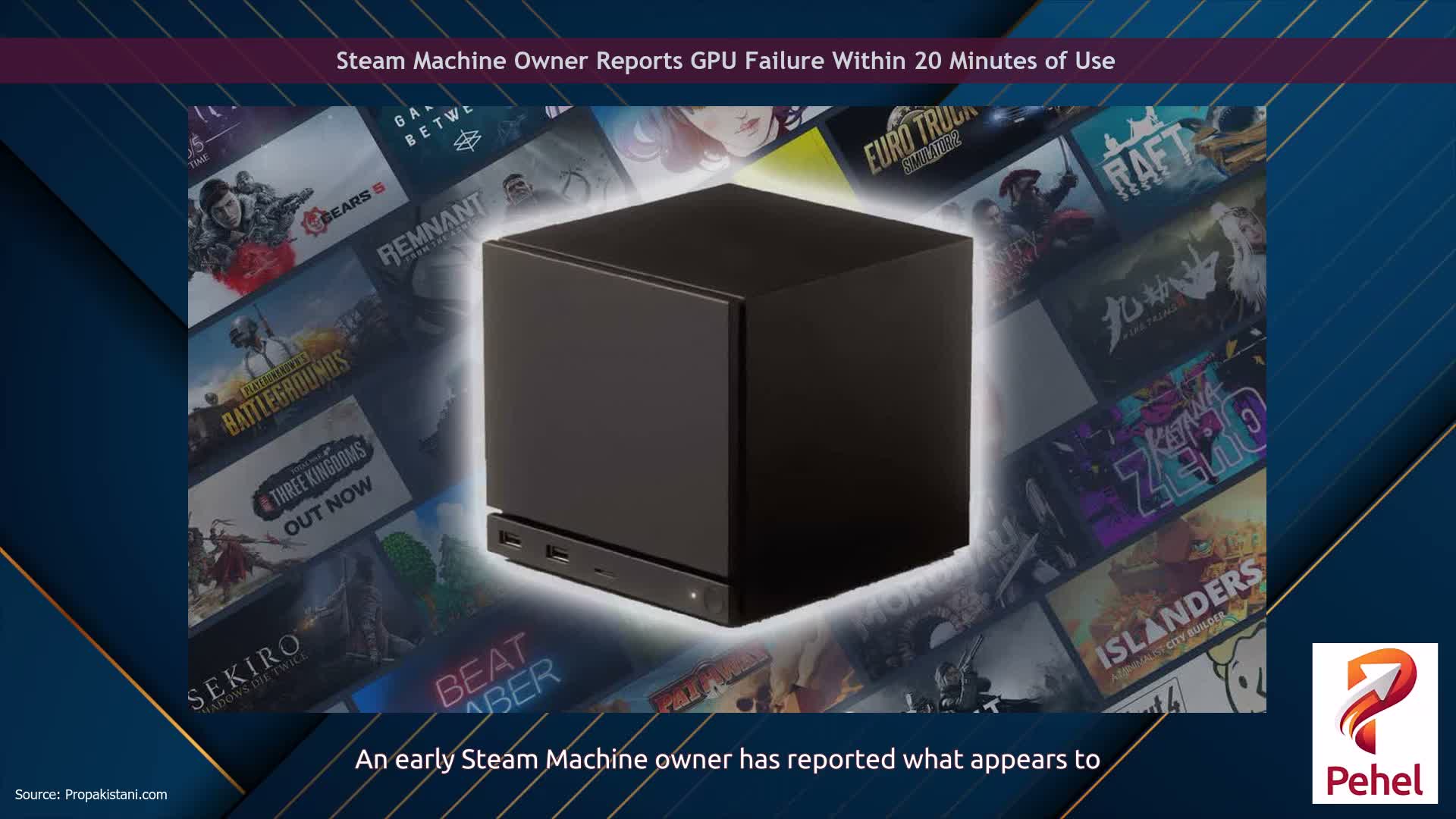 Steam Machine Owner Reports GPU Failure Within 20 Minutes of Use