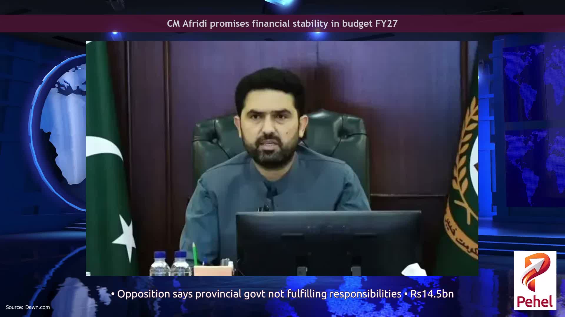 CM Afridi promises financial stability in budget FY27