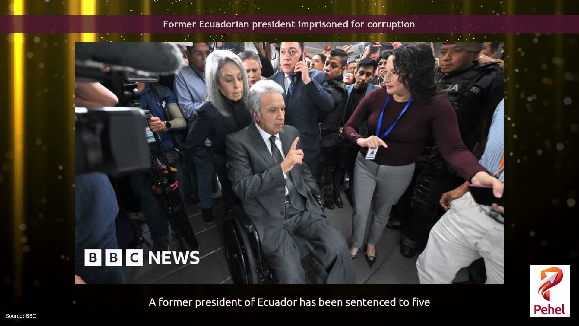 Former Ecuadorian president imprisoned for corruption