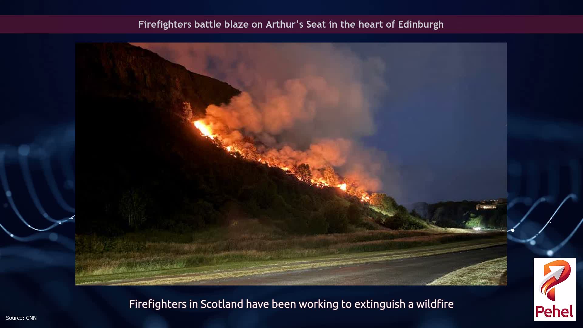 Firefighters battle blaze on Arthur’s Seat in the heart of Edinburgh