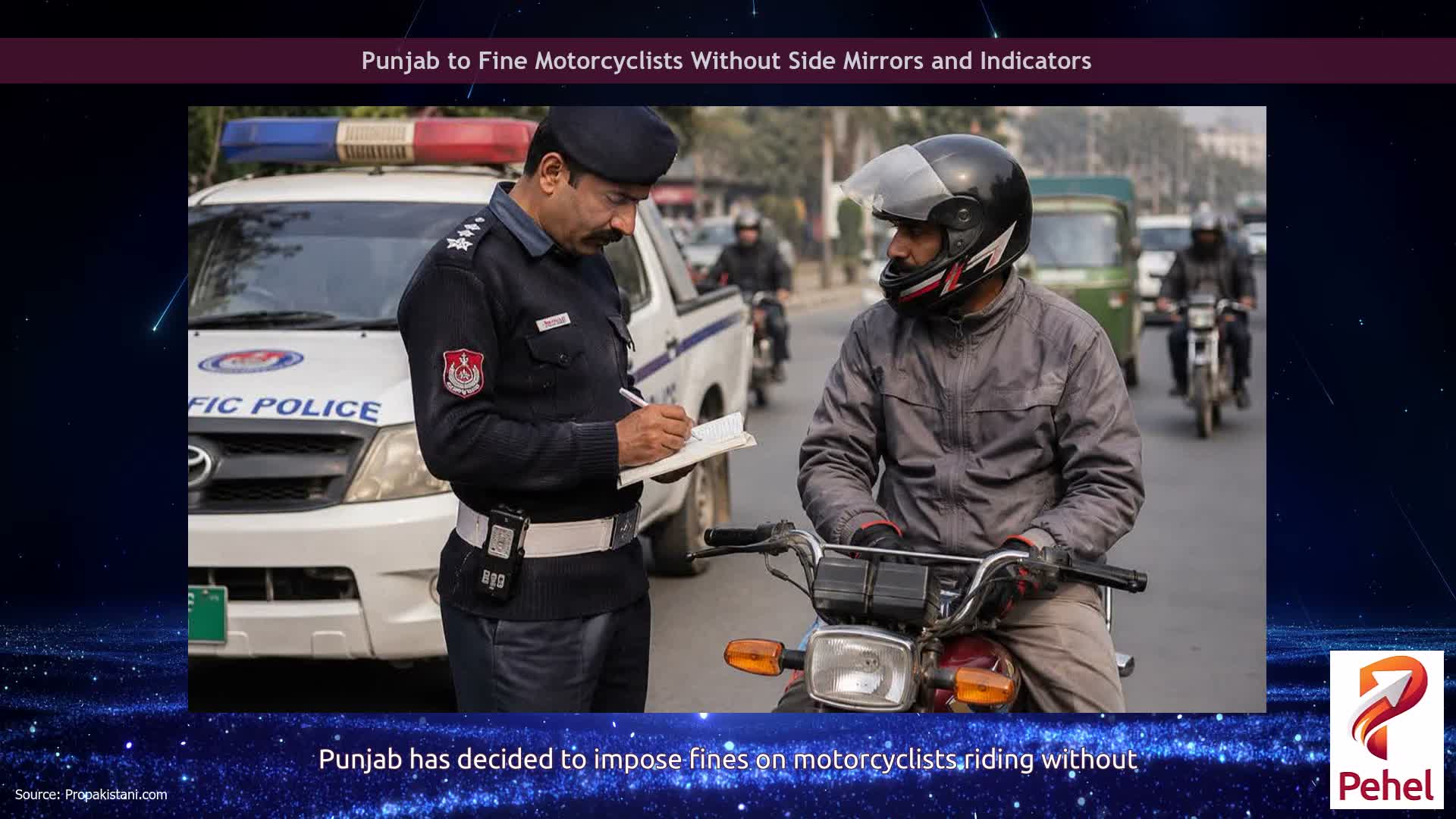Punjab to Fine Motorcyclists Without Side Mirrors and Indicators