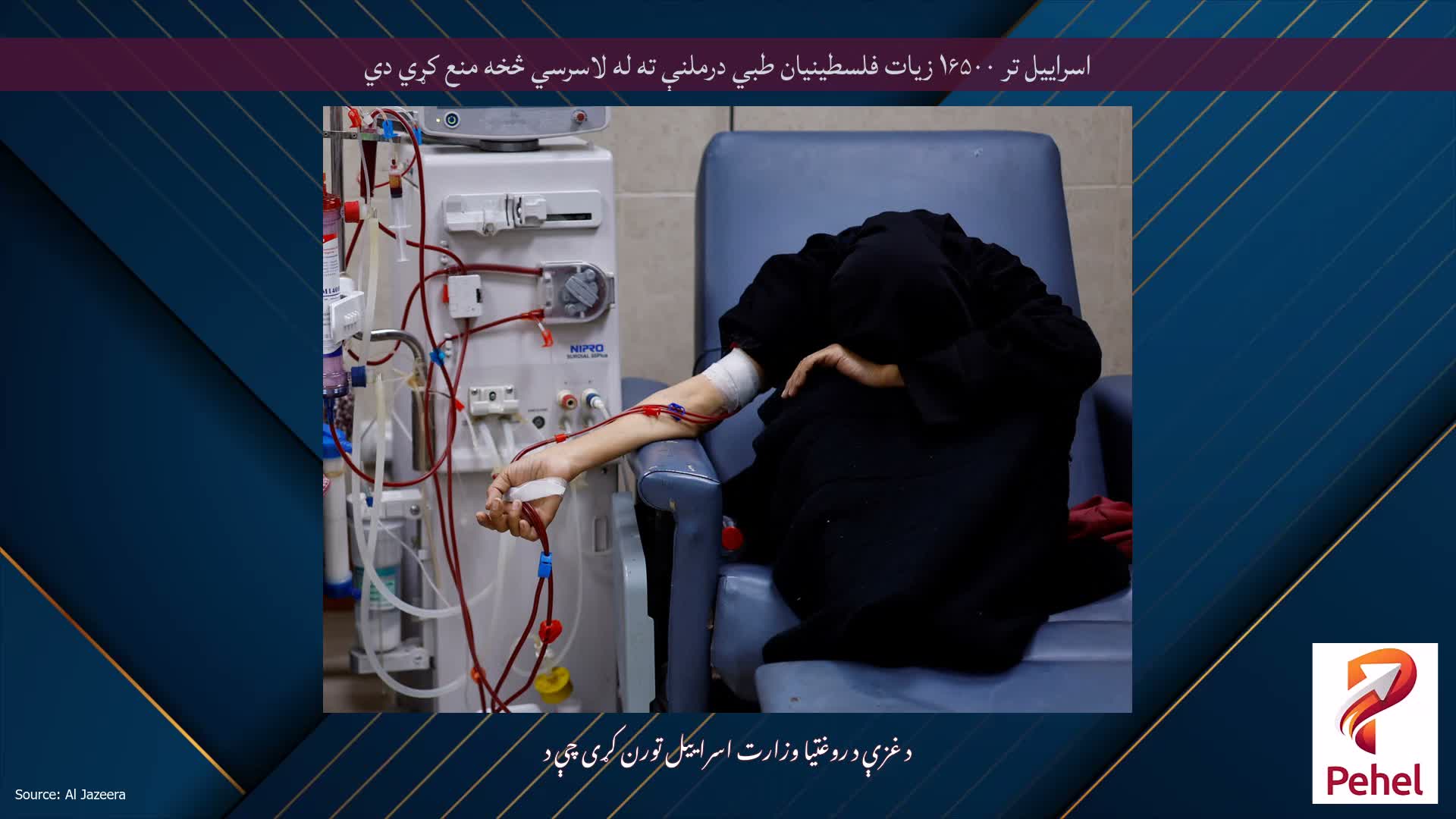 اسراييل تر ۱۶۵۰۰ زيات فلسطينيان طبي درملنې ته له لاسرسي څخه منع کړي دي