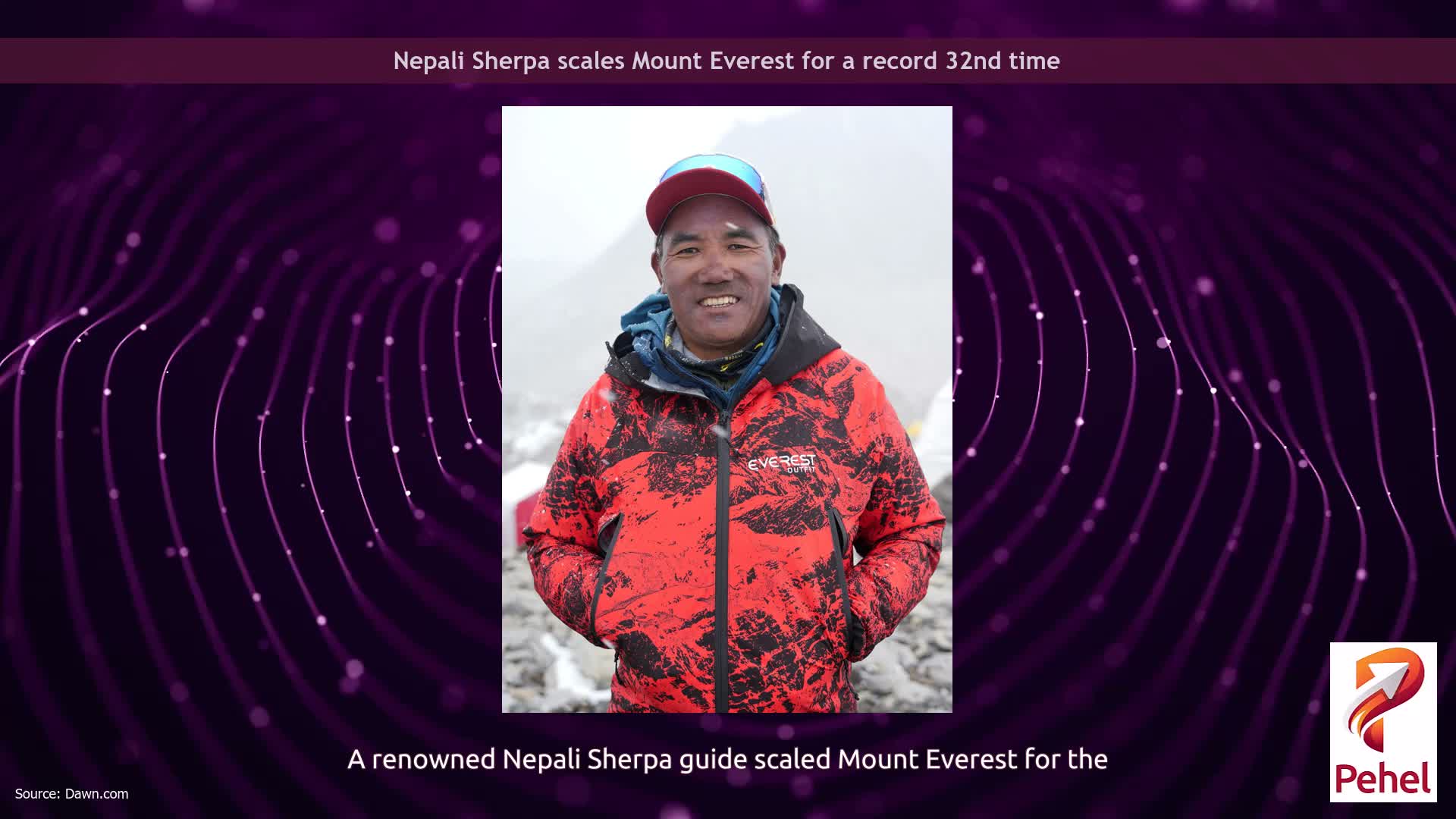 Nepali Sherpa scales Mount Everest for a record 32nd time