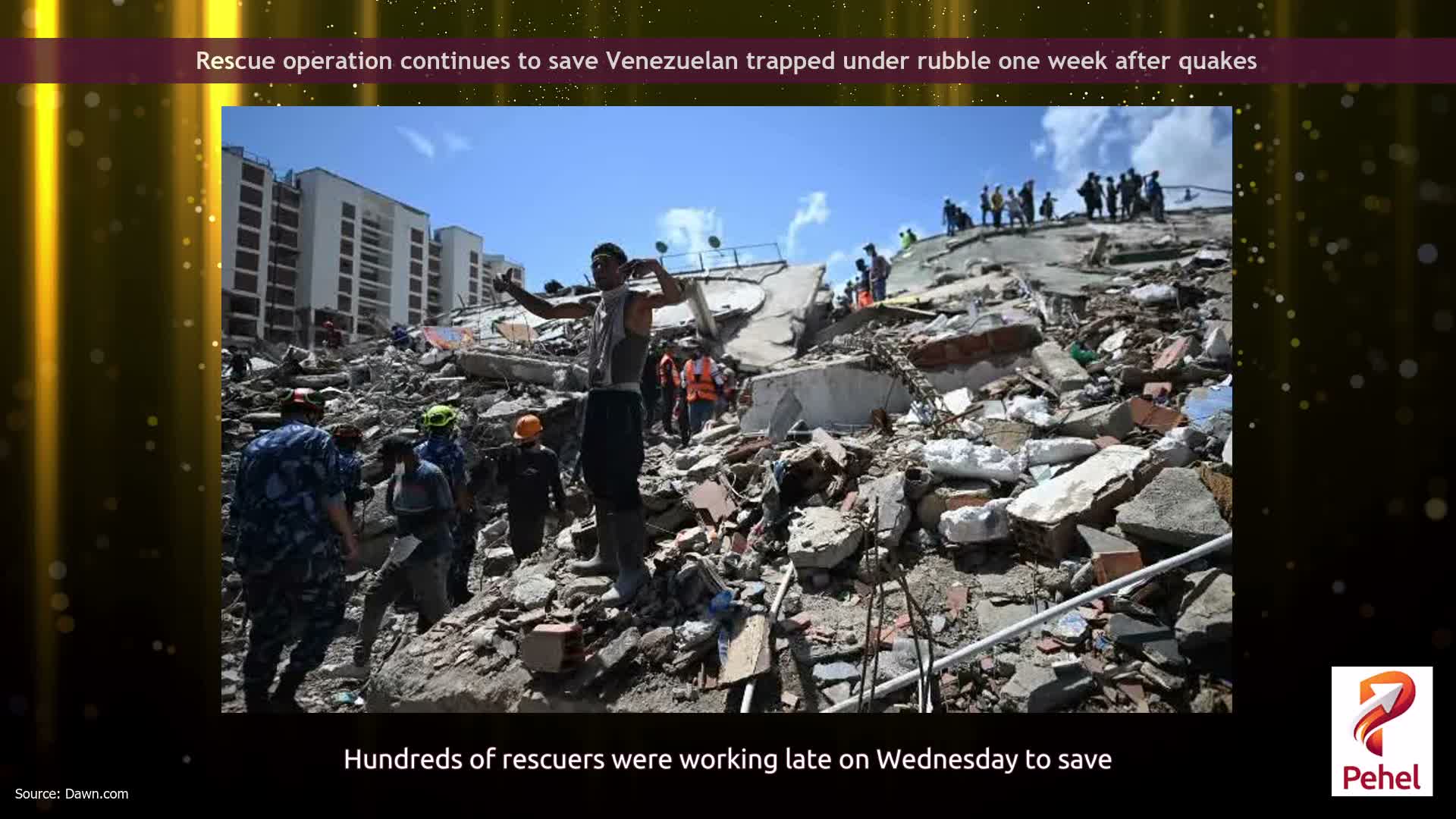Rescue operation continues to save Venezuelan trapped under rubble one week after quakes