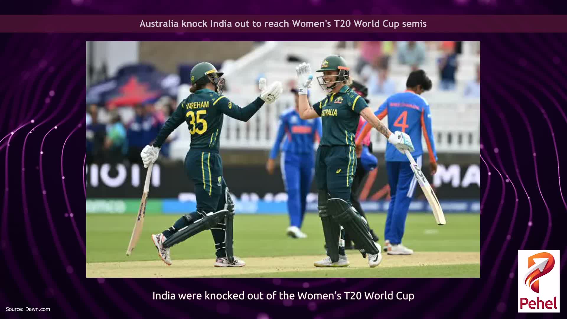 Australia knock India out to reach Women's T20 World Cup semis