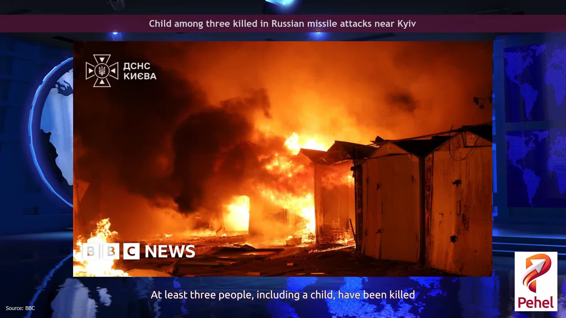 Child among three killed in Russian missile attacks near Kyiv