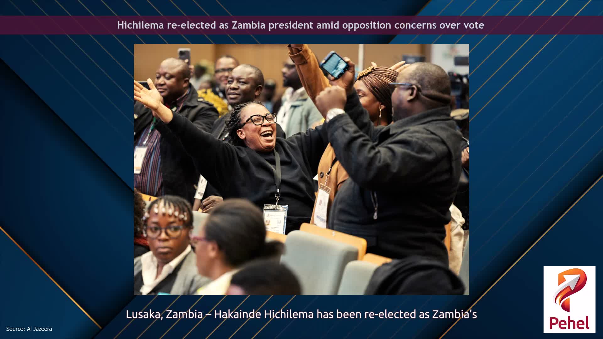 Hichilema re-elected as Zambia president amid opposition concerns over vote