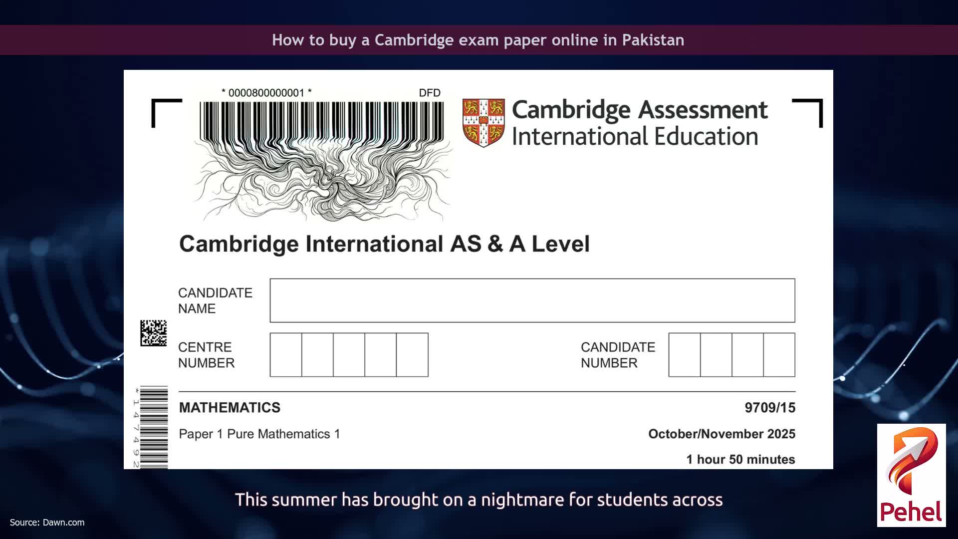 How to buy a Cambridge exam paper online in Pakistan