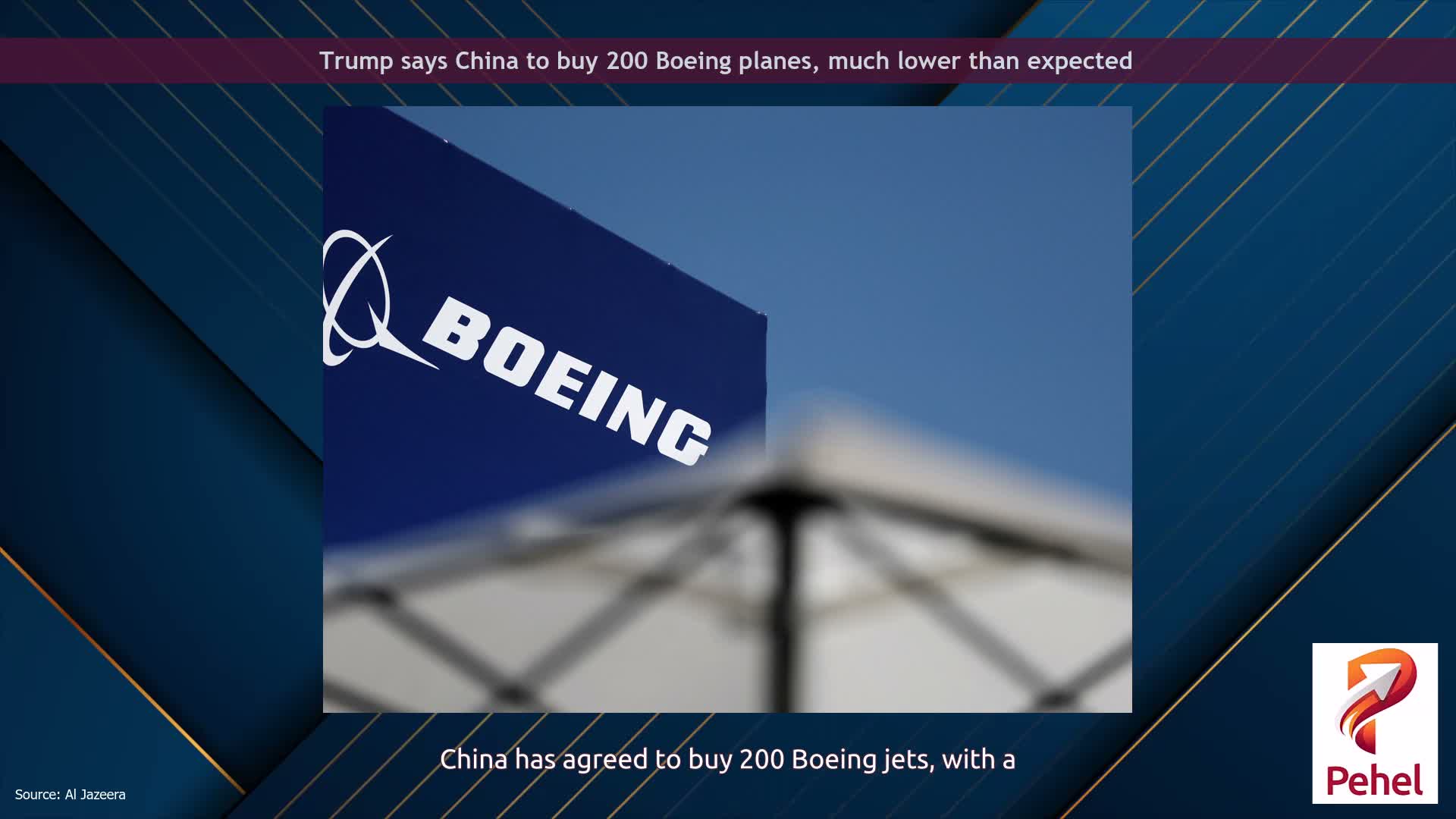 Trump says China to buy 200 Boeing planes, much lower than expected