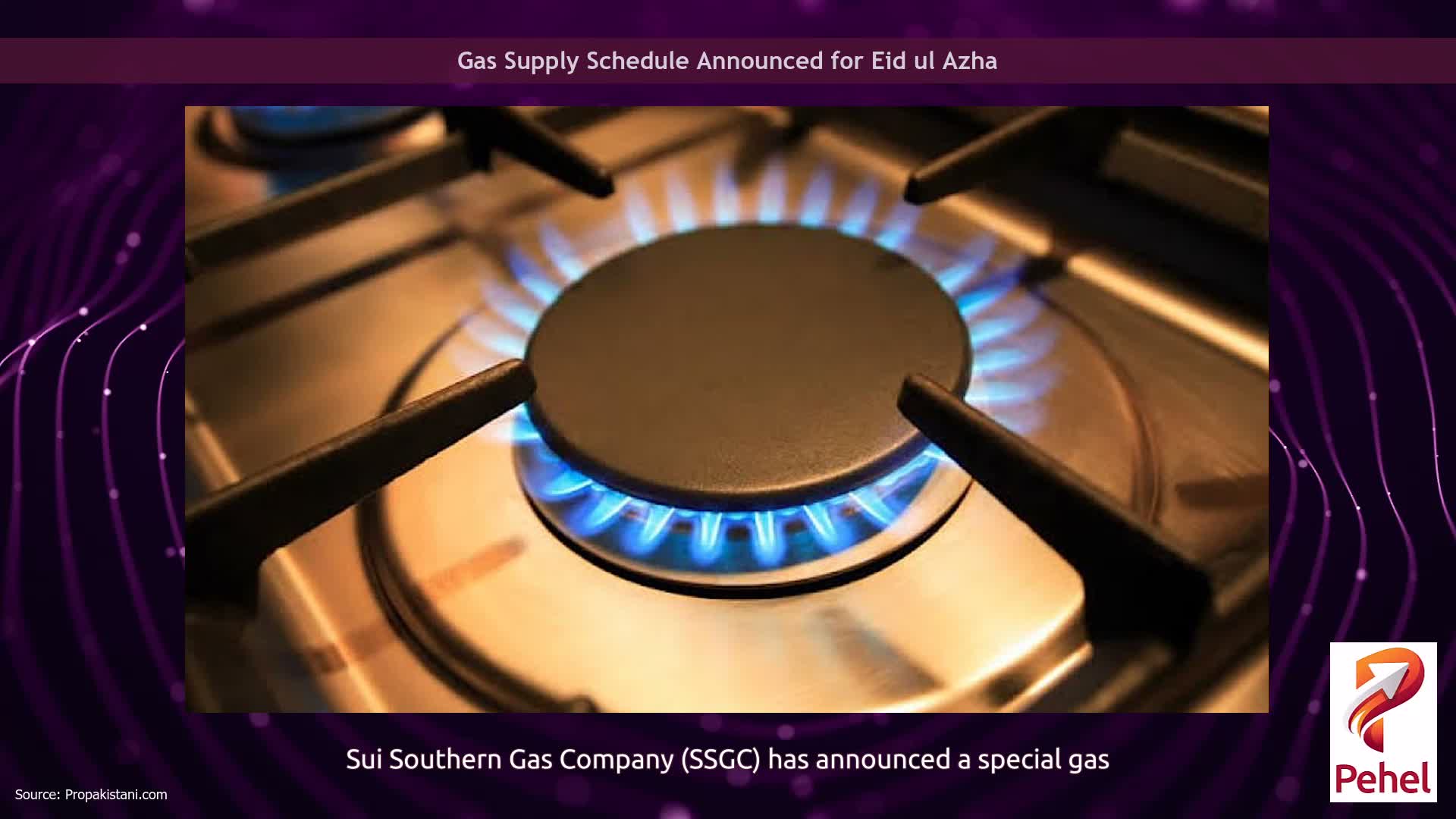 Gas Supply Schedule Announced for Eid ul Azha