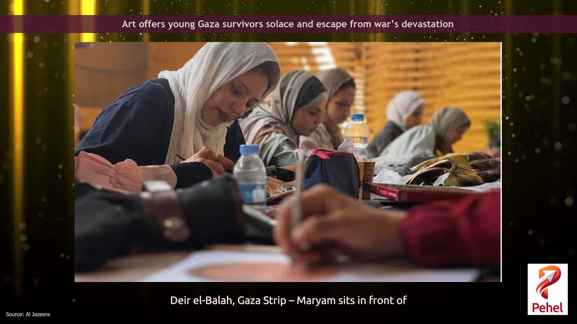 Art offers young Gaza survivors solace and escape from war’s devastation