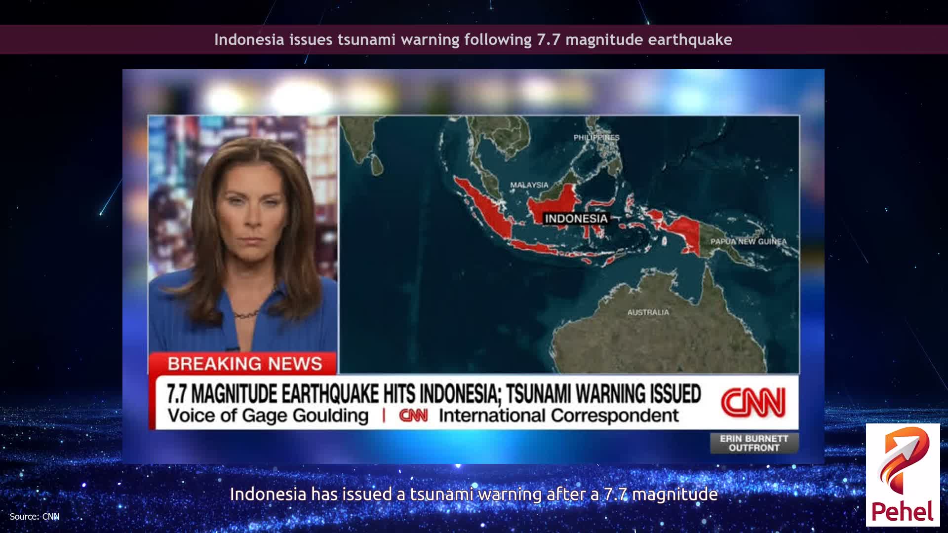Indonesia issues tsunami warning following 7.7 magnitude earthquake