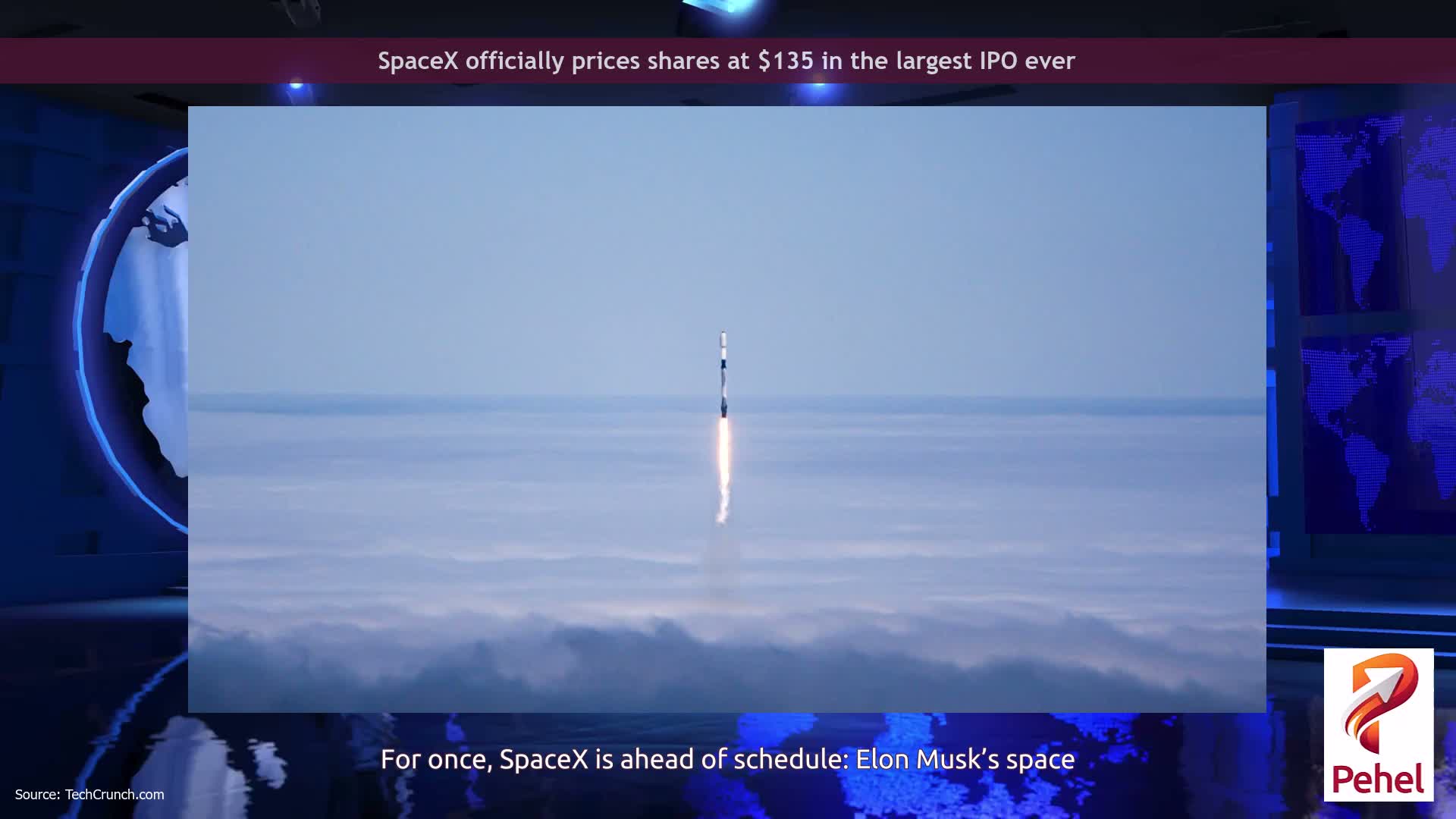SpaceX officially prices shares at $135 in the largest IPO ever