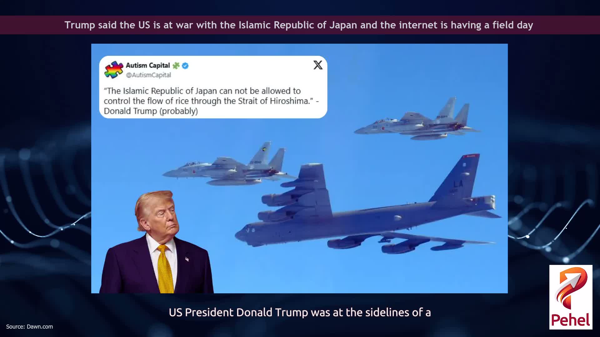 Trump said the US is at war with the Islamic Republic of Japan and the internet is having a field day