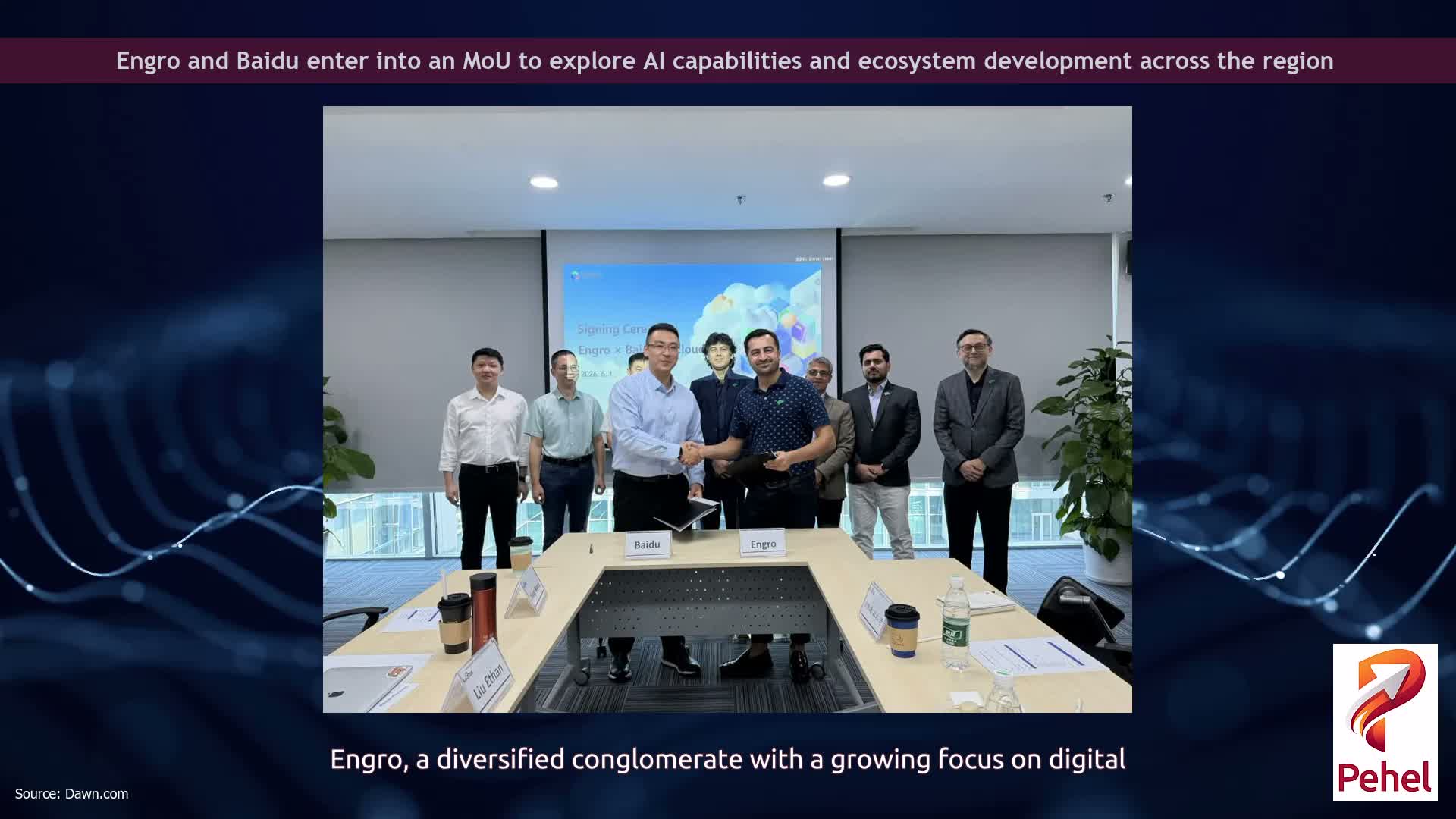 Engro and Baidu enter into an MoU to explore AI capabilities and ecosystem development across the region