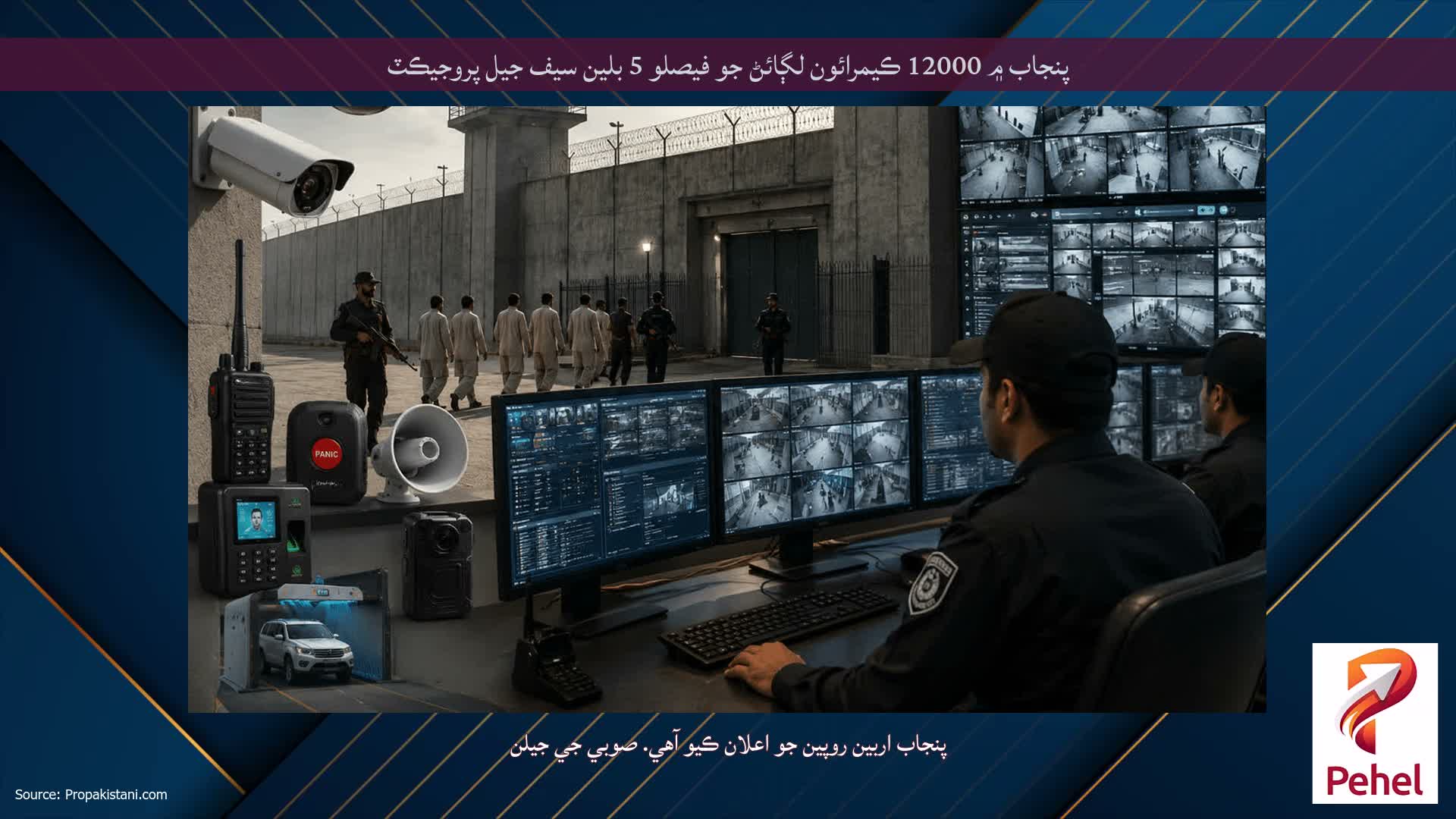 پنجاب ۾ 12000 ڪيمرائون لڳائڻ جو فيصلو 5 بلين سيف جيل پروجيڪٽ