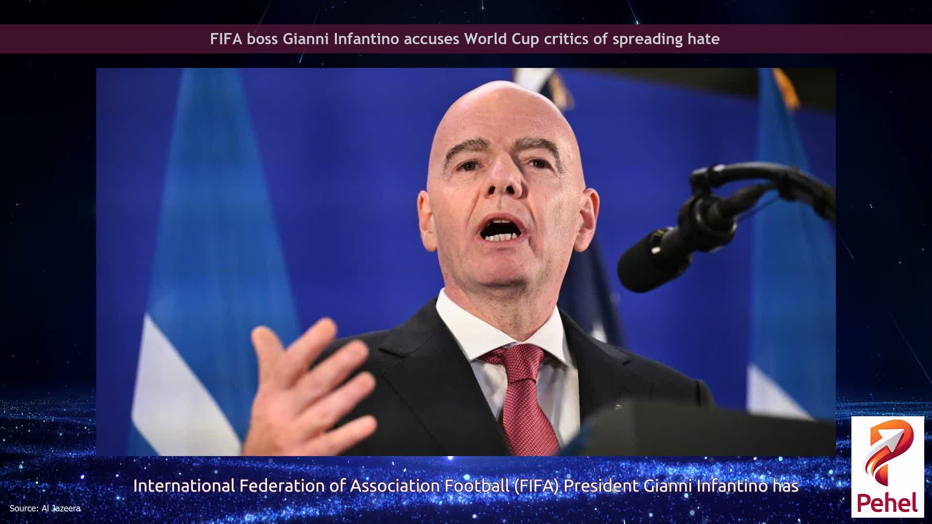 FIFA boss Gianni Infantino accuses World Cup critics of spreading hate