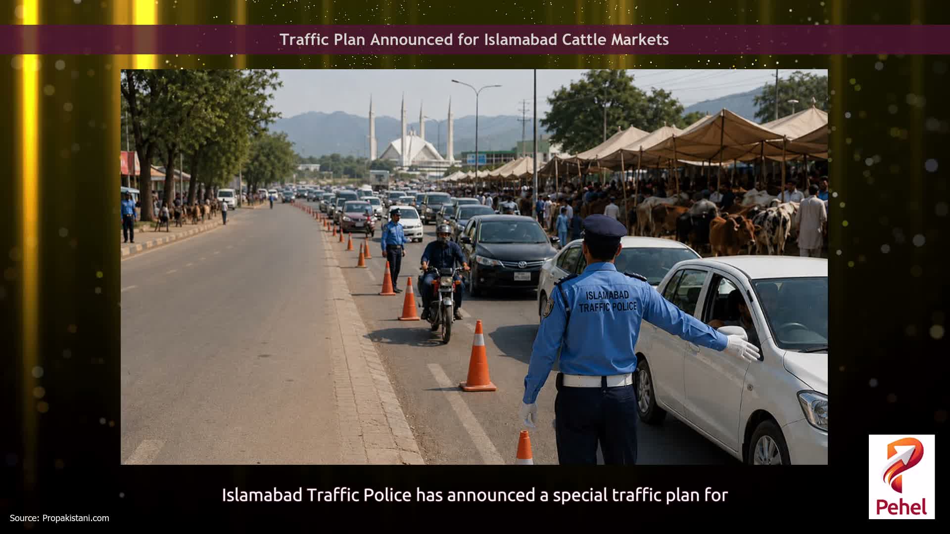 Traffic Plan Announced for Islamabad Cattle Markets