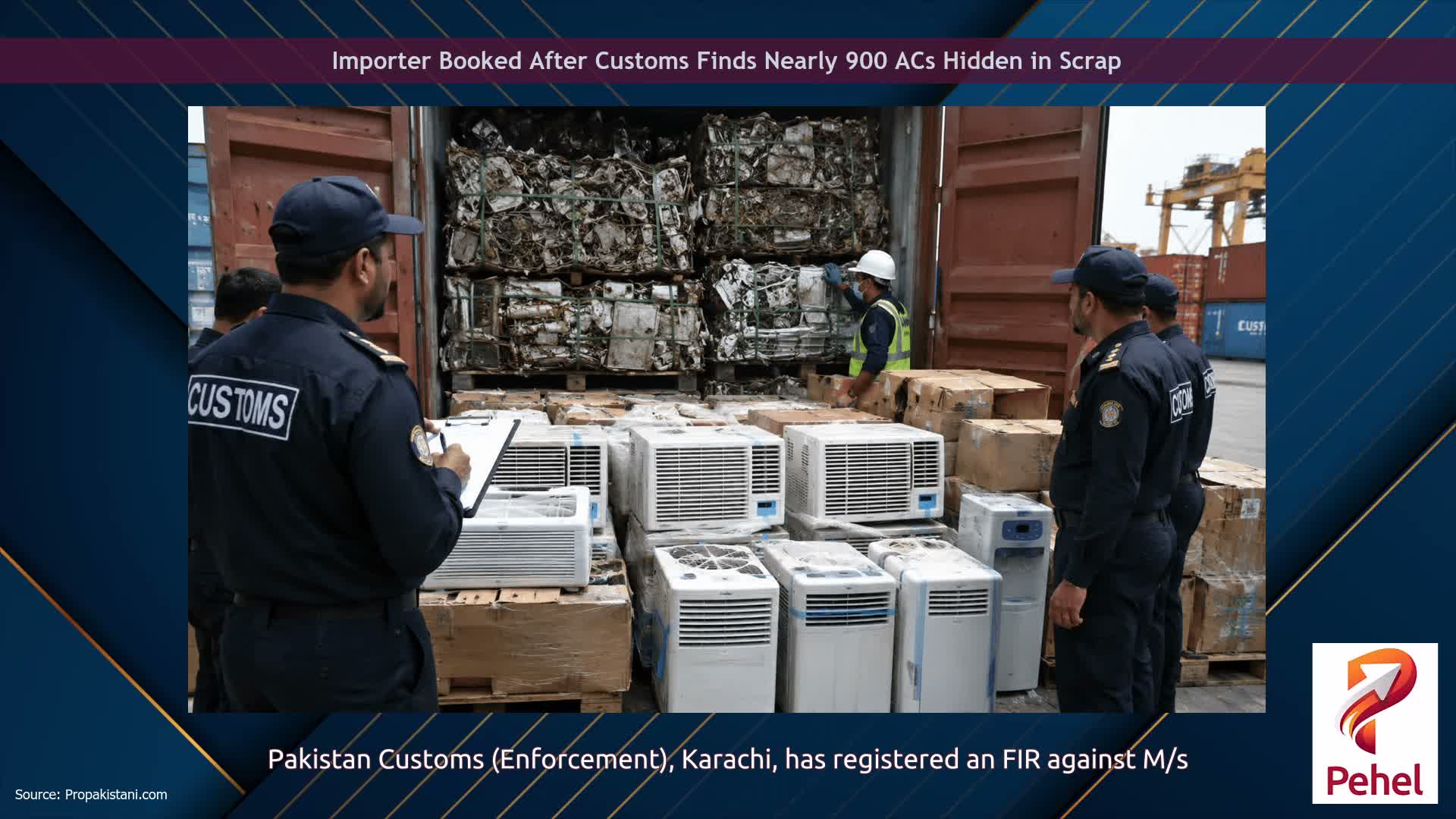 Importer Booked After Customs Finds Nearly 900 ACs Hidden in Scrap