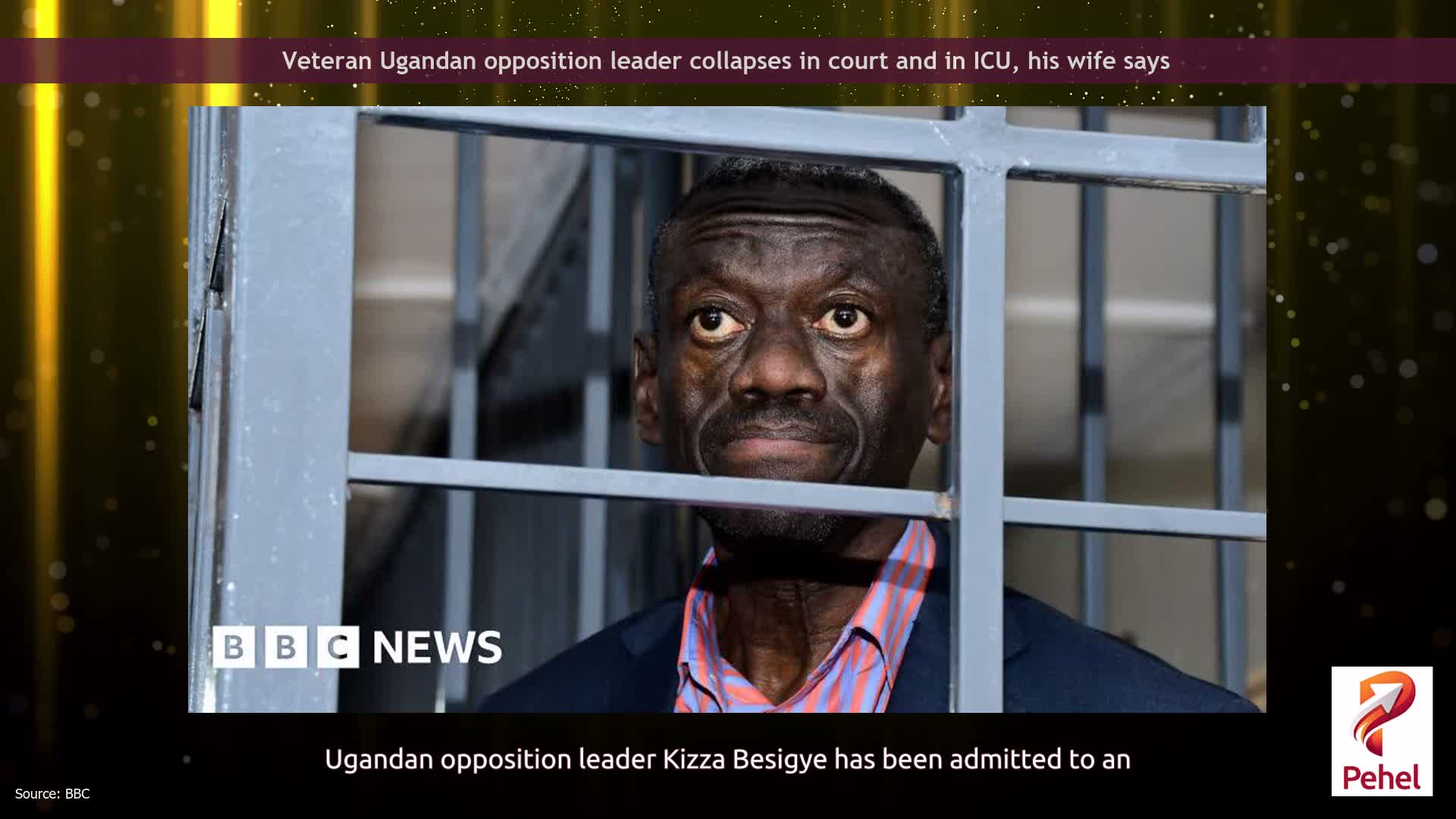 Veteran Ugandan opposition leader collapses in court and in ICU, his wife says