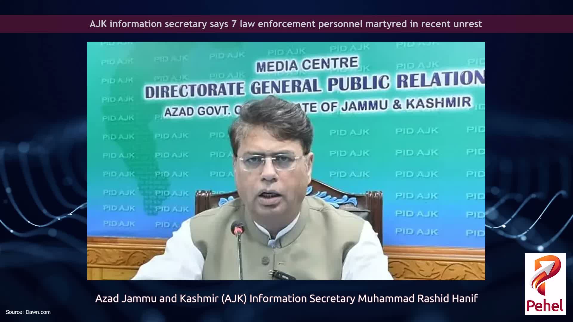 AJK information secretary says 7 law enforcement personnel martyred in recent unrest