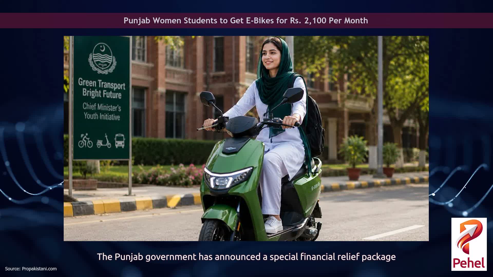 Punjab Women Students to Get E-Bikes for Rs. 2,100 Per Month