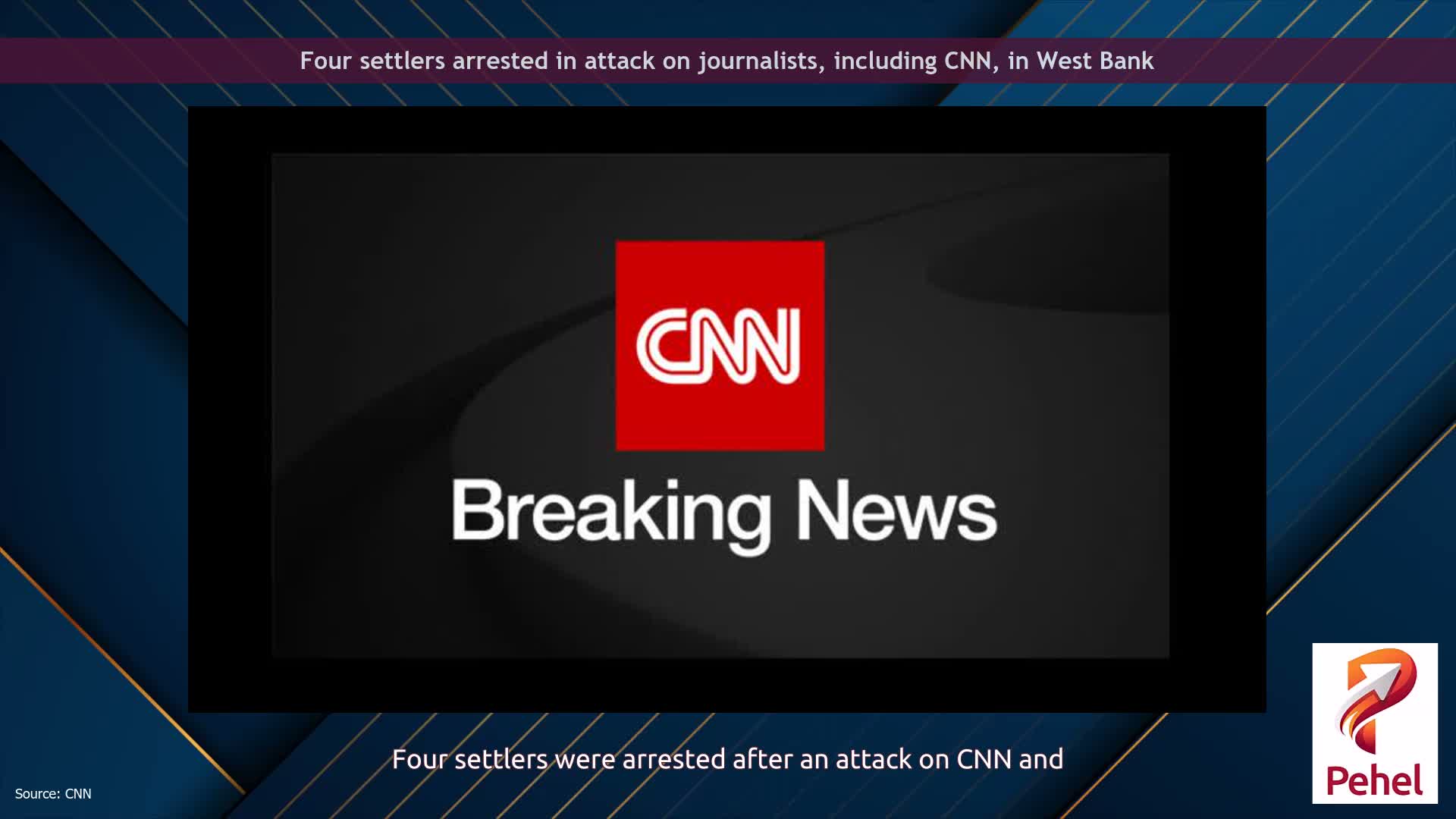 Four settlers arrested in attack on journalists, including CNN, in West Bank