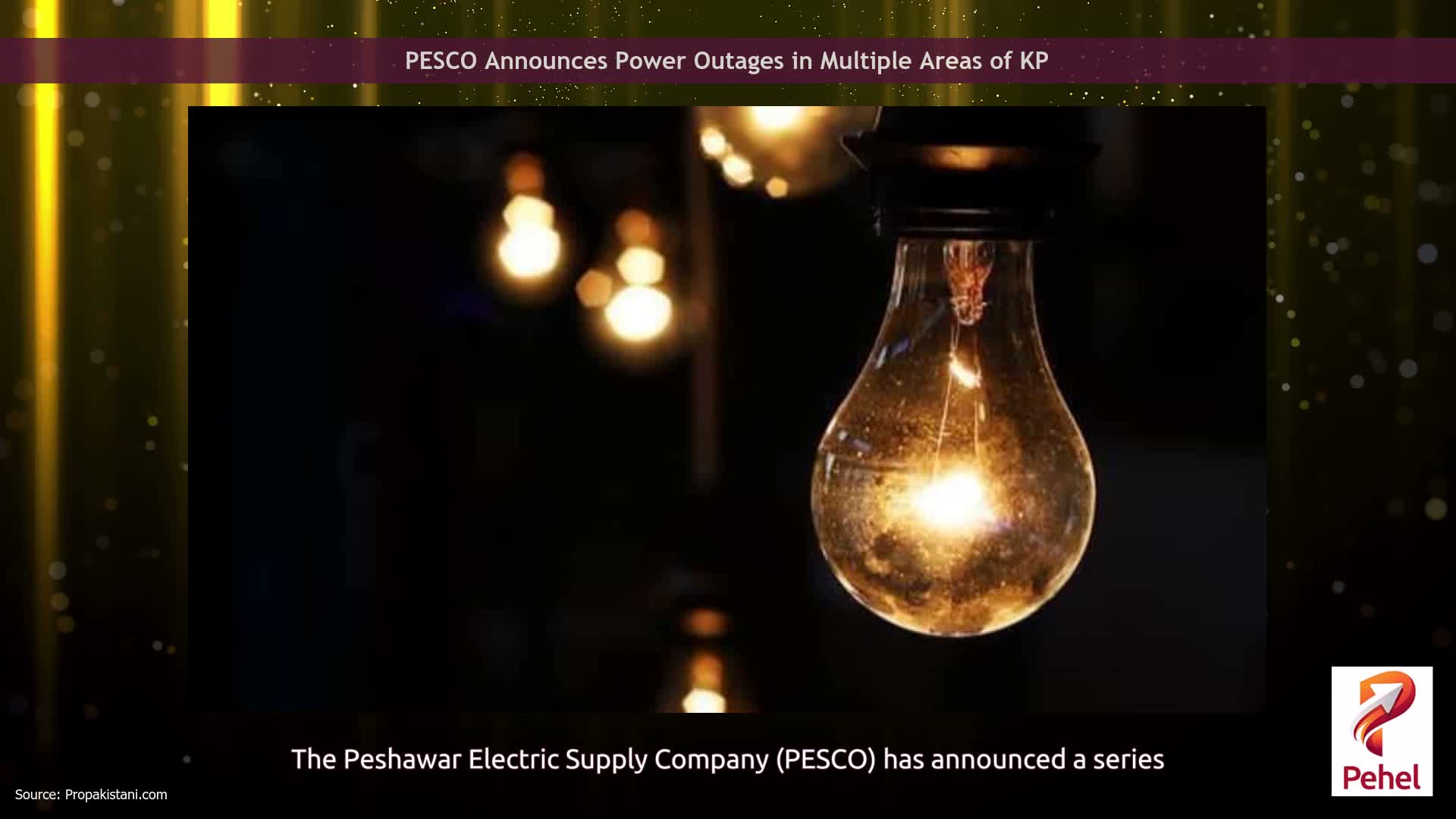 PESCO Announces Power Outages in Multiple Areas of KP
