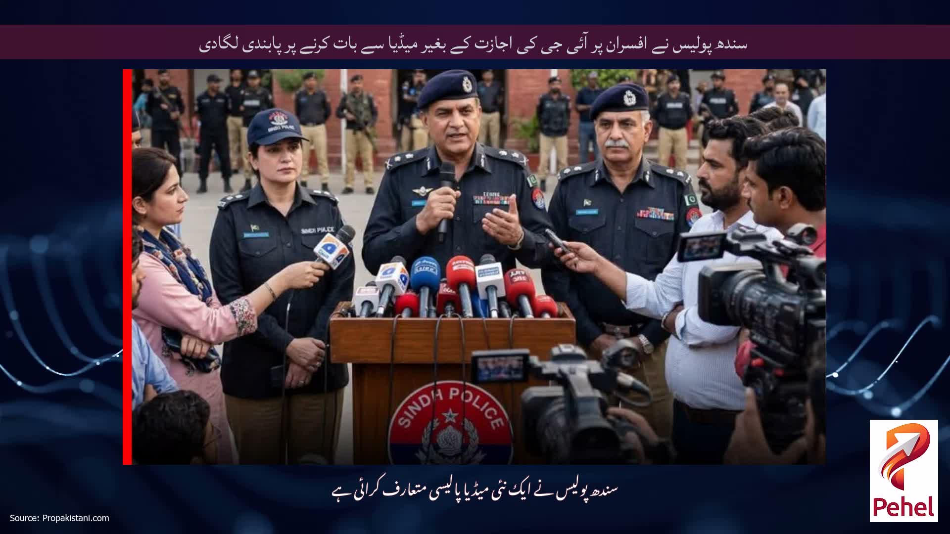 سندھ پولیس نے افسران پر آئی جی کی اجازت کے بغیر میڈیا سے بات کرنے پر پابندی لگادی