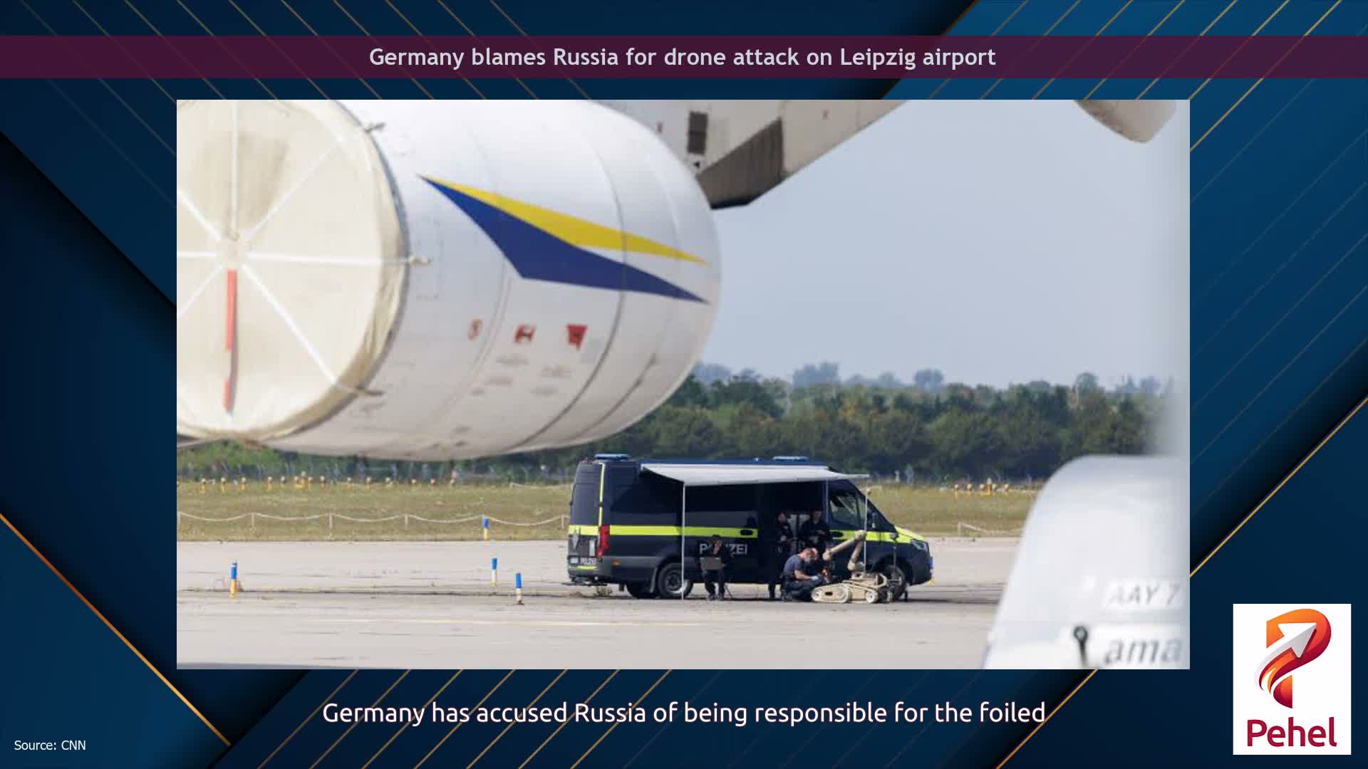 Germany blames Russia for drone attack on Leipzig airport