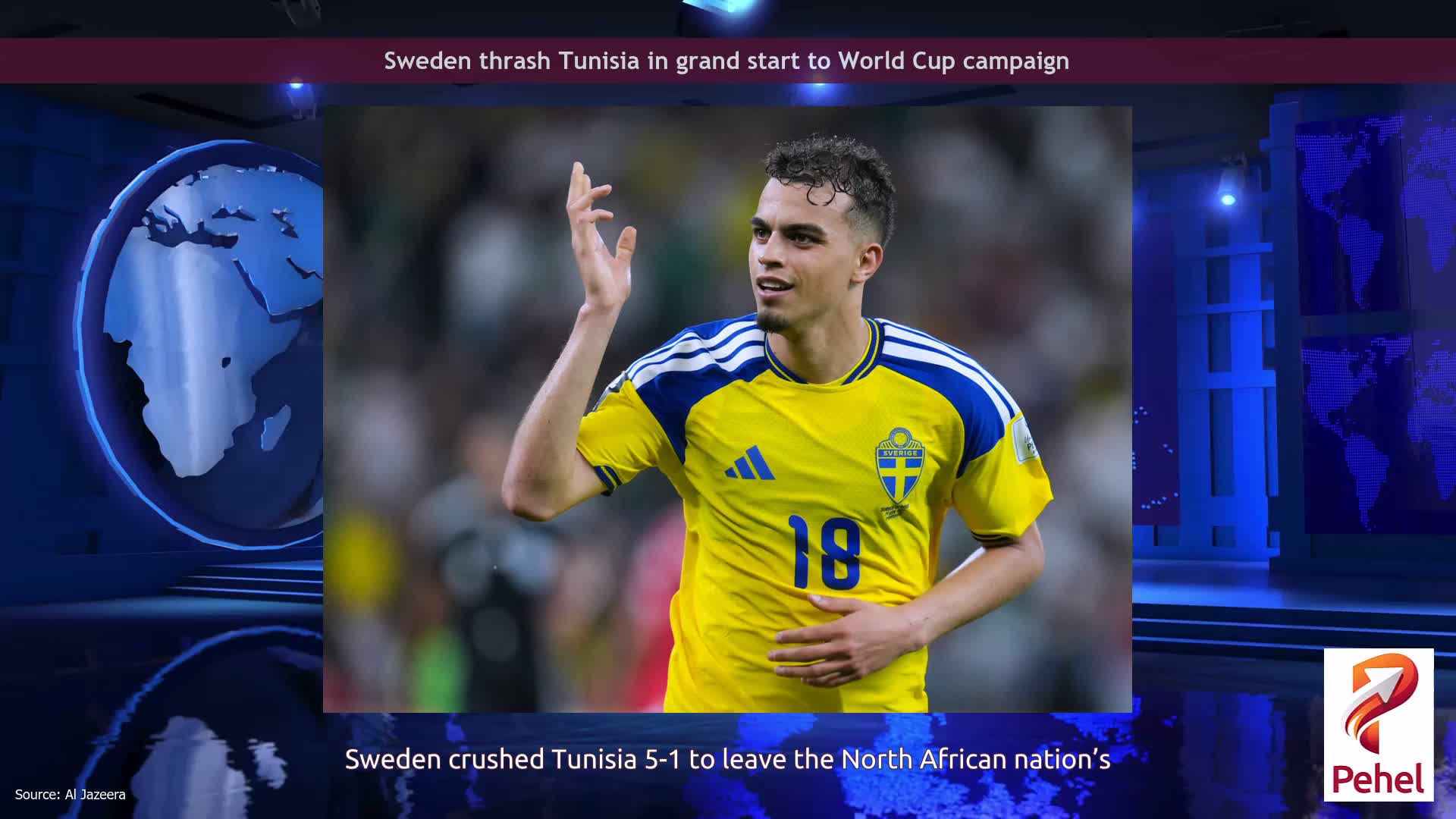 Sweden thrash Tunisia in grand start to World Cup campaign