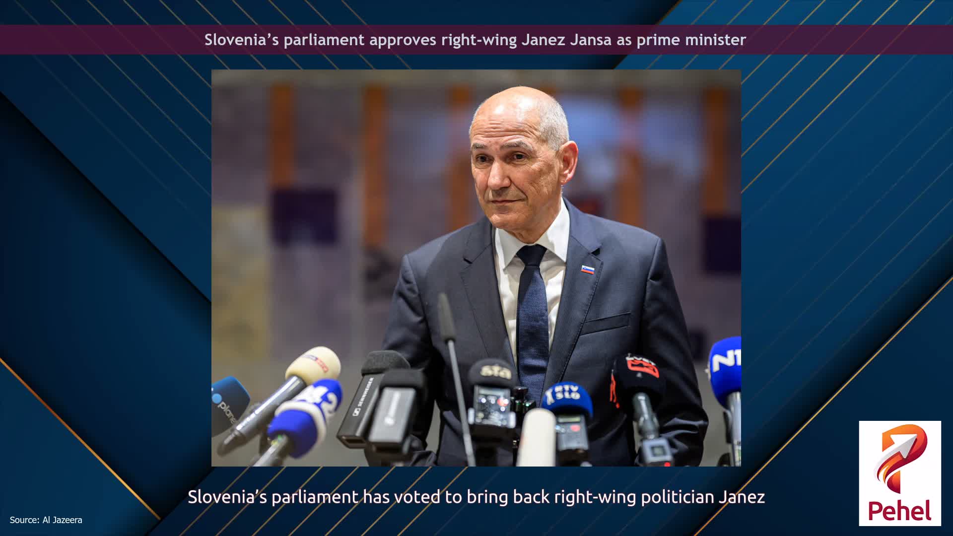 Slovenia’s parliament approves right-wing Janez Jansa as prime minister