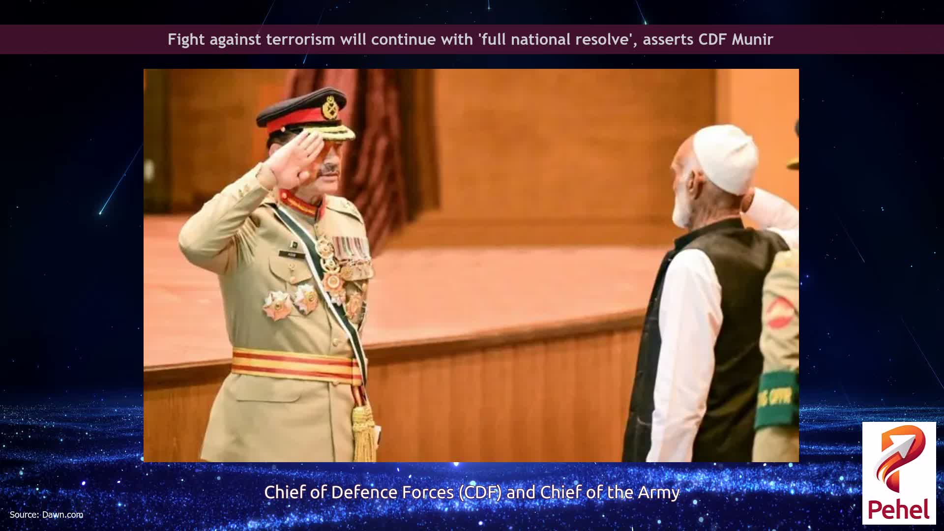 Fight against terrorism will continue with 'full national resolve', asserts CDF Munir