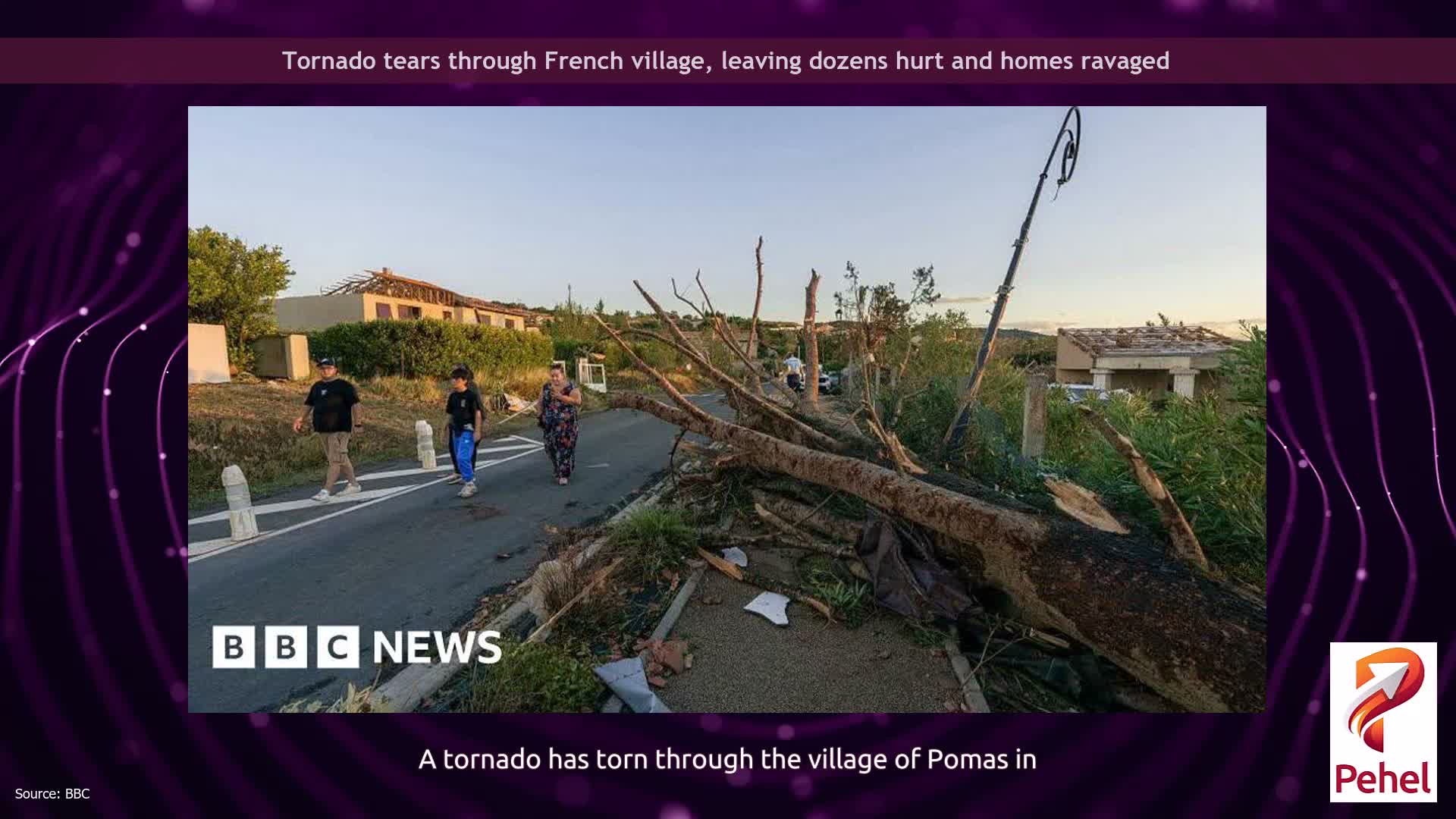 Tornado tears through French village, leaving dozens hurt and homes ravaged