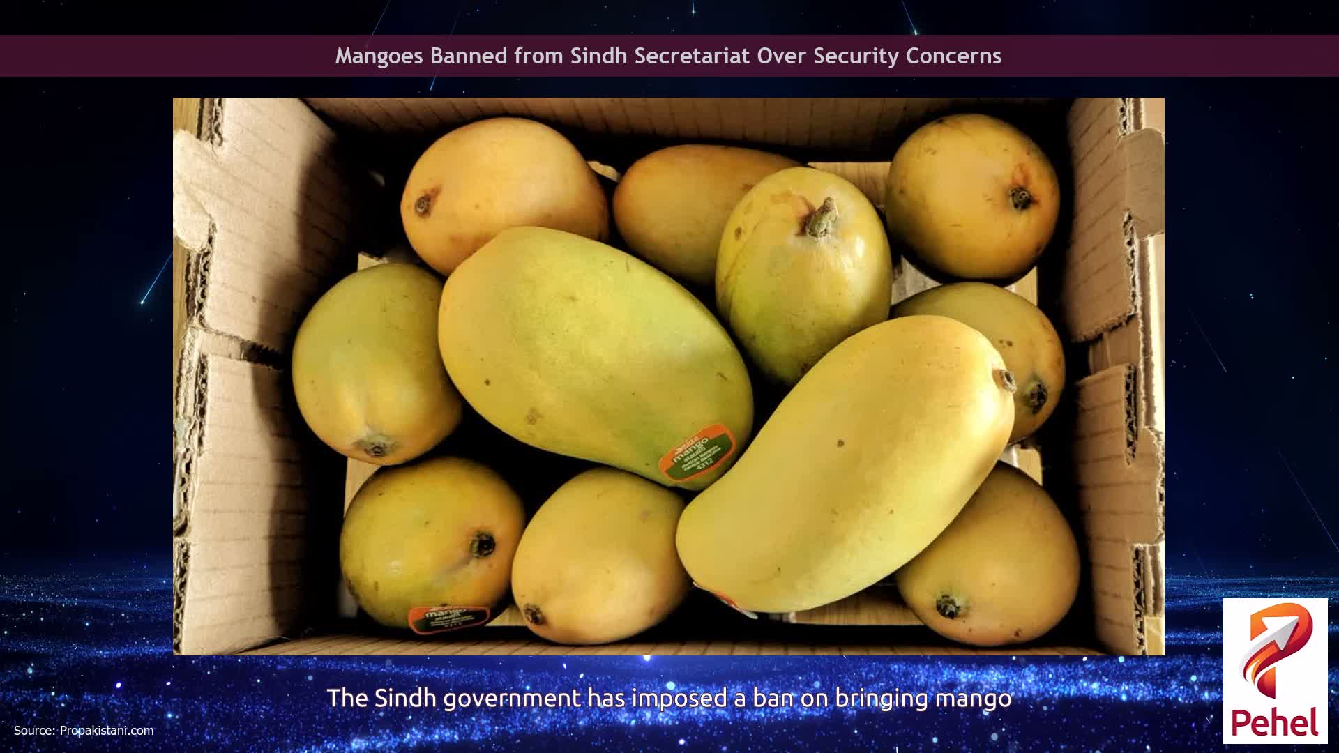 Mangoes Banned from Sindh Secretariat Over Security Concerns