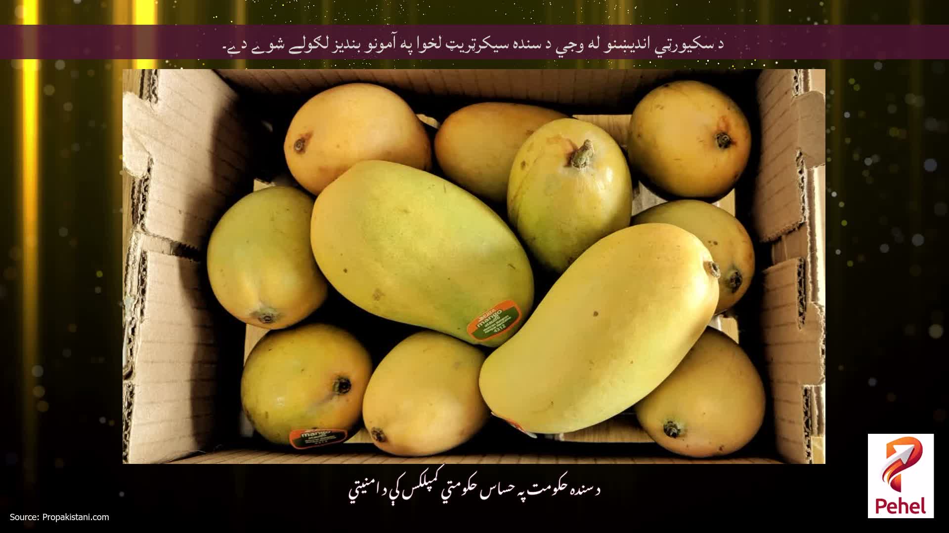 د سکيورټي انديښنو له وجي د سنده سيکرټريټ لخوا په آمونو بنديز لګولے شوے دے۔