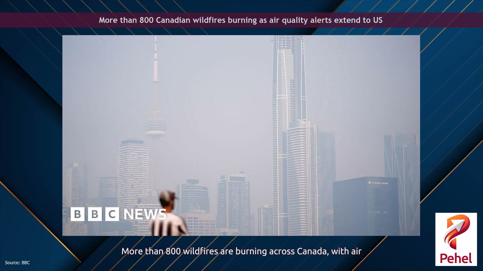 More than 800 Canadian wildfires burning as air quality alerts extend to US