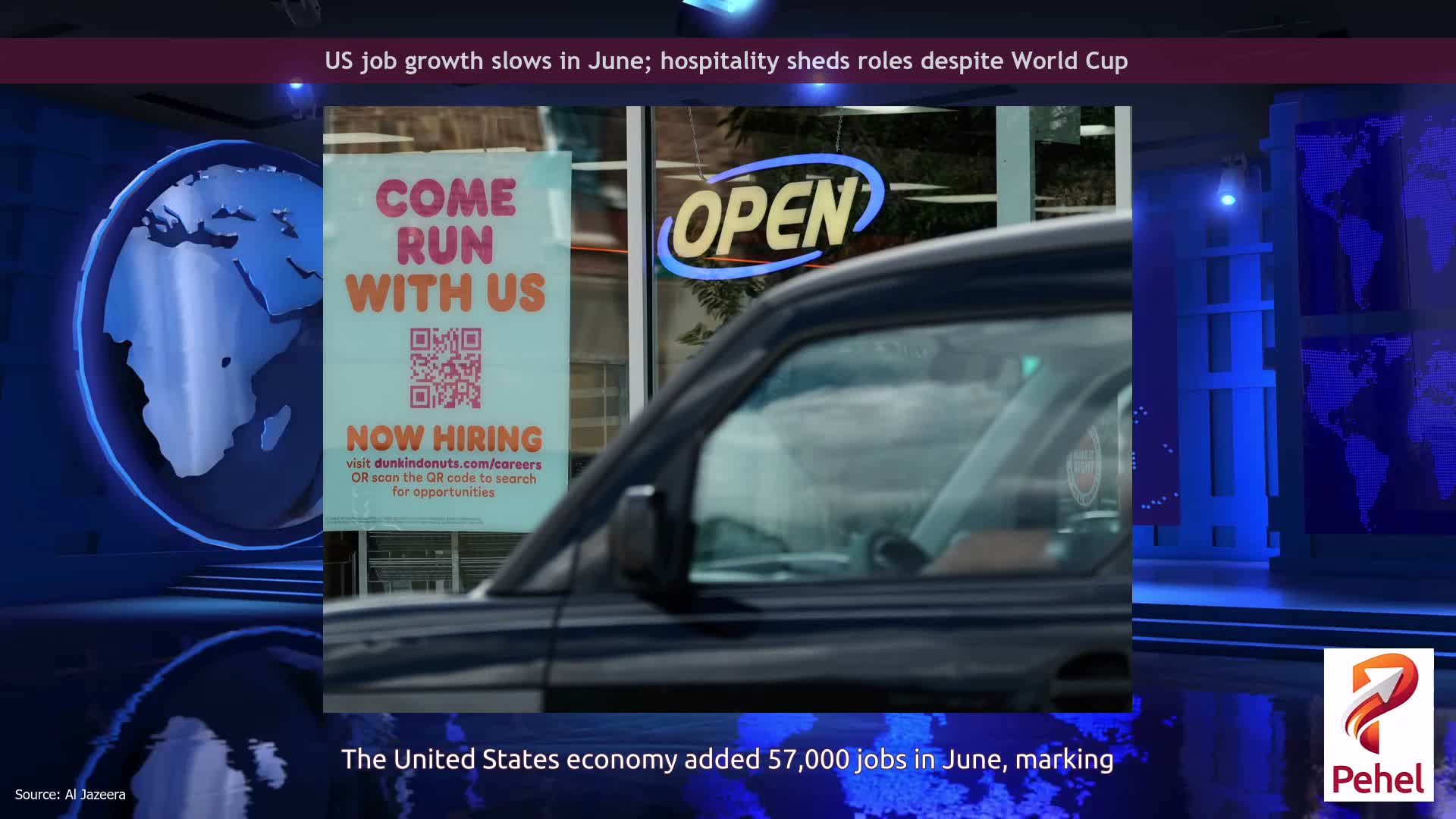 US job growth slows in June; hospitality sheds roles despite World Cup