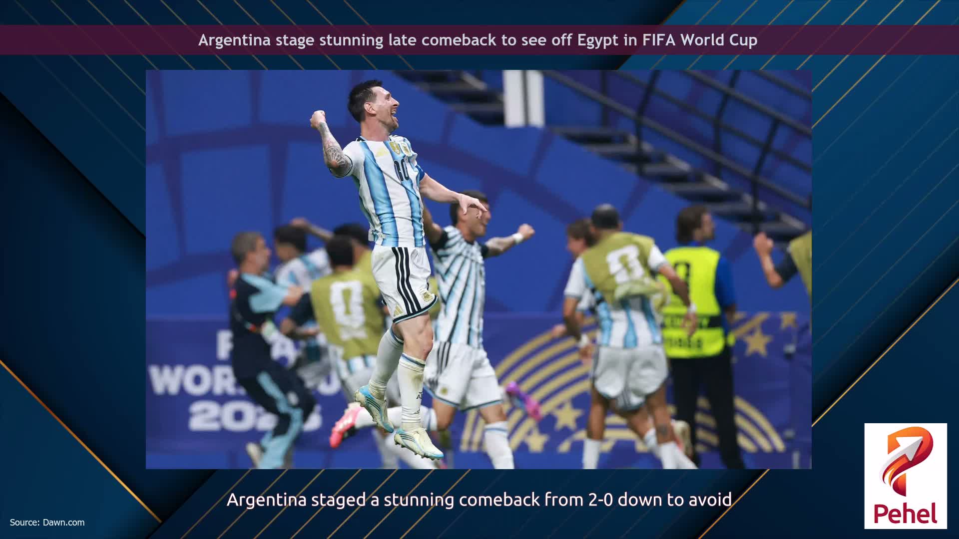 Argentina stage stunning late comeback to see off Egypt in FIFA World Cup