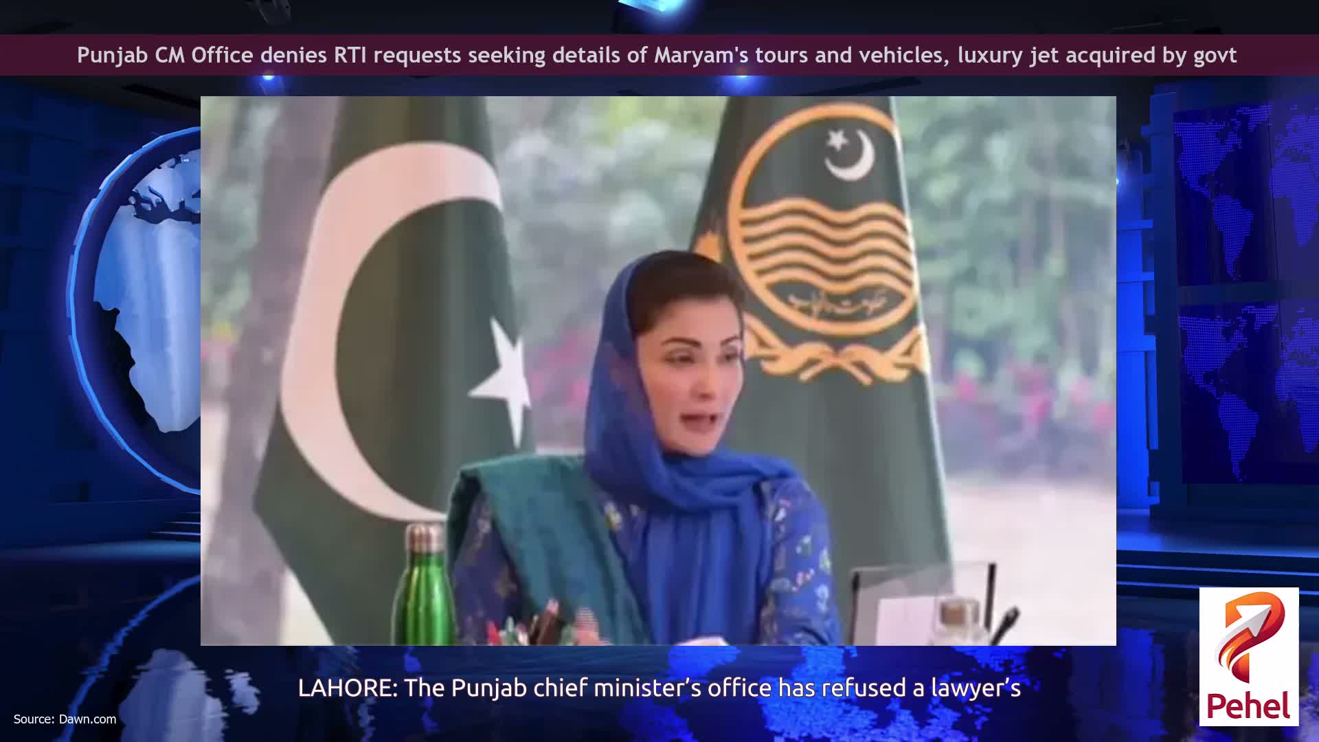 Punjab CM Office denies RTI requests seeking details of Maryam's tours and vehicles, luxury jet acquired by govt
