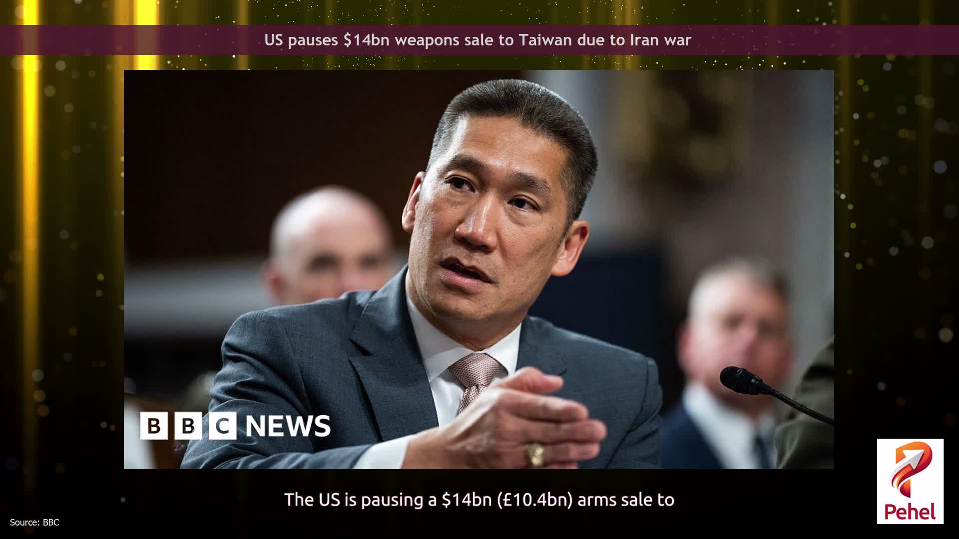 US pauses $14bn weapons sale to Taiwan due to Iran war