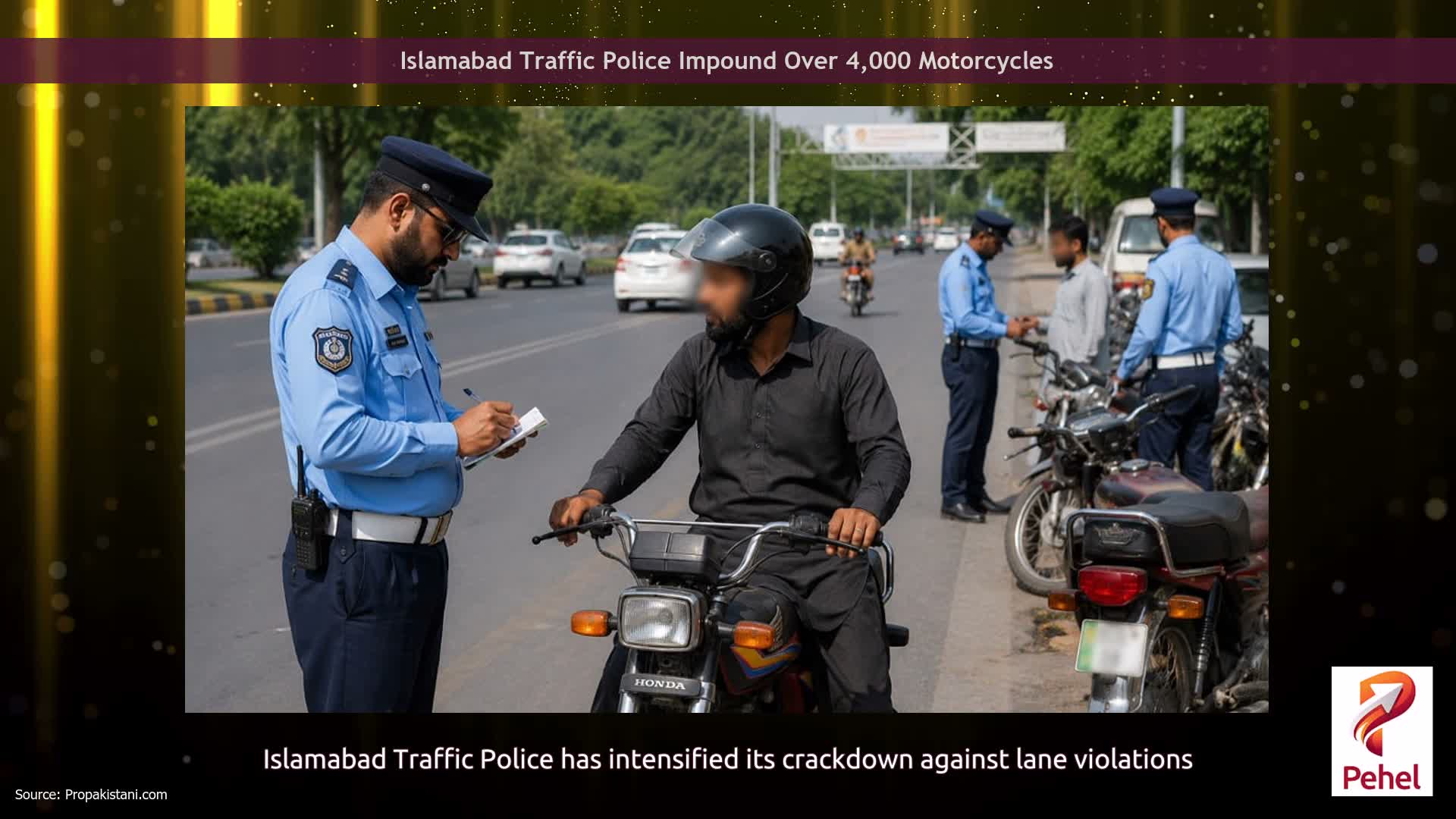 Islamabad Traffic Police Impound Over 4,000 Motorcycles