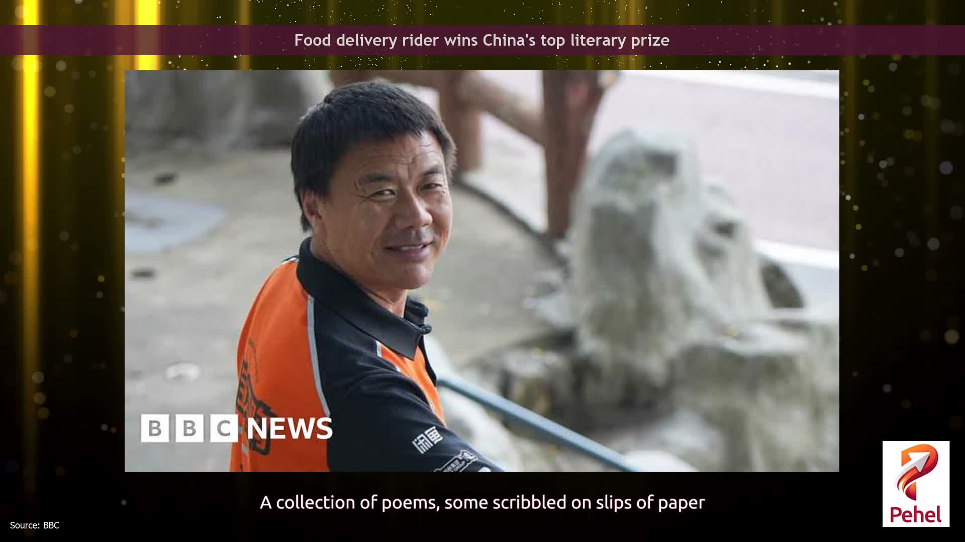 Food delivery rider wins China's top literary prize
